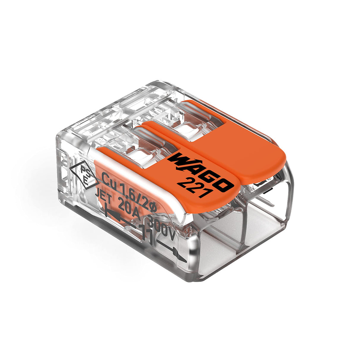 Borne de connexion rapide 2 voies - boîte de 100