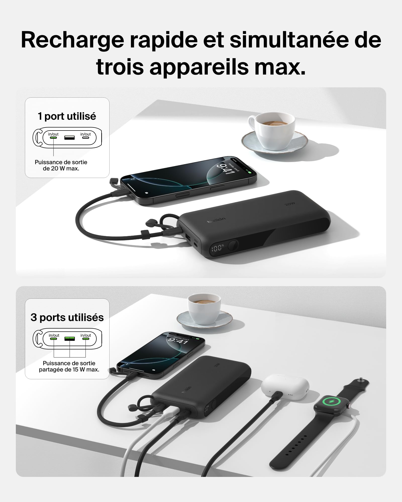 BELKIN 20k PD20W Power Bank with Display Black