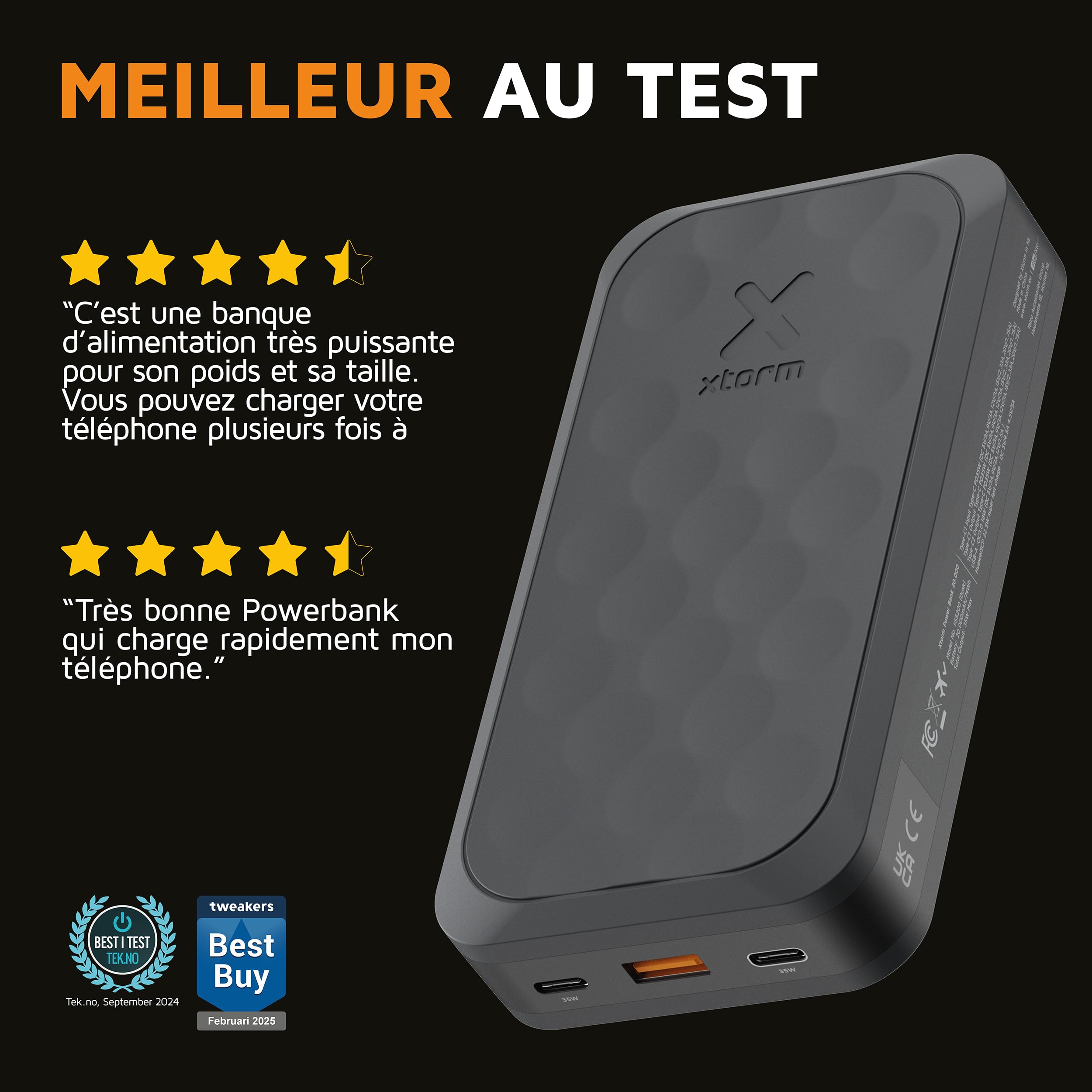 XTORM Batterie externe FUEL 35W 20000 mAh - noir
