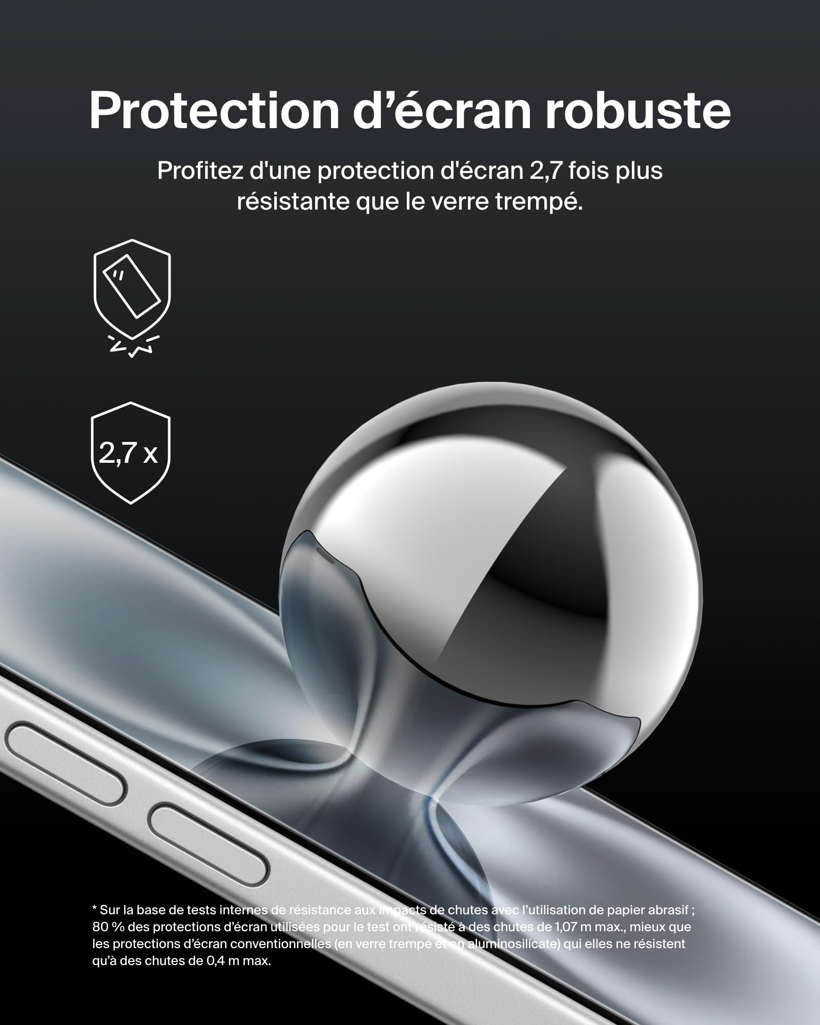 BELKIN ScreenForce Pro UltraGlass2 AM Screen Protector - iPhone 16/15/14 Pro