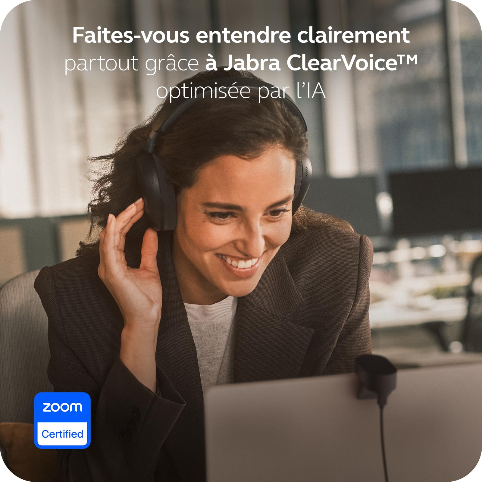 Jabra Evolve3 85 UC Link 390 USB-C Bla