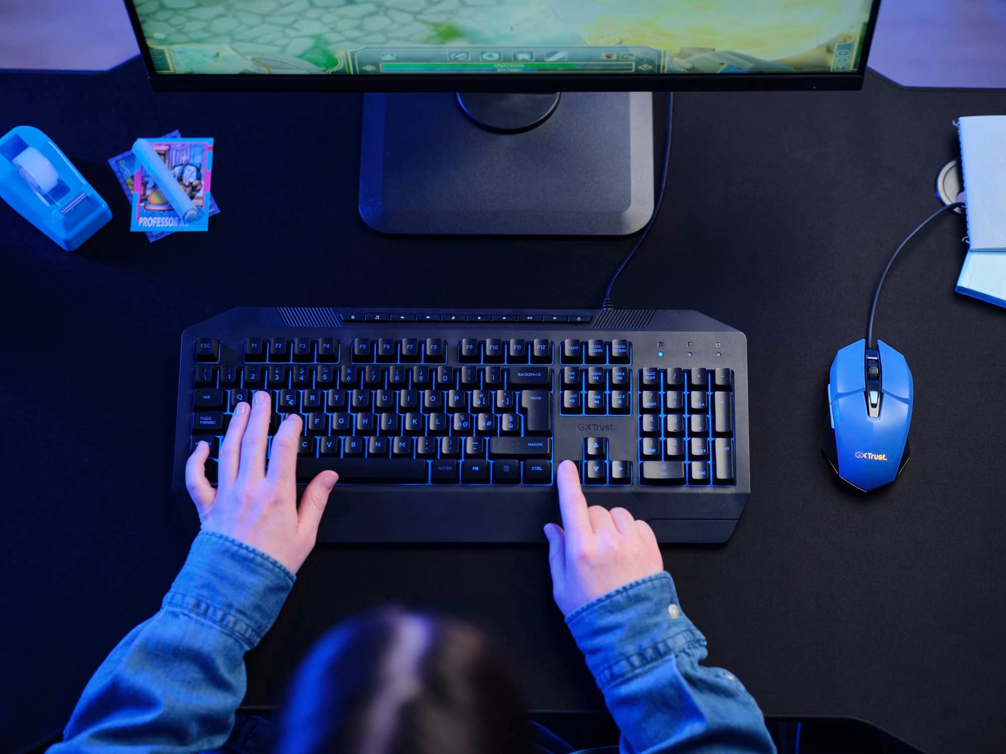 TRUST Souris gaming filaire FELOX rétroéclairée - Bleue