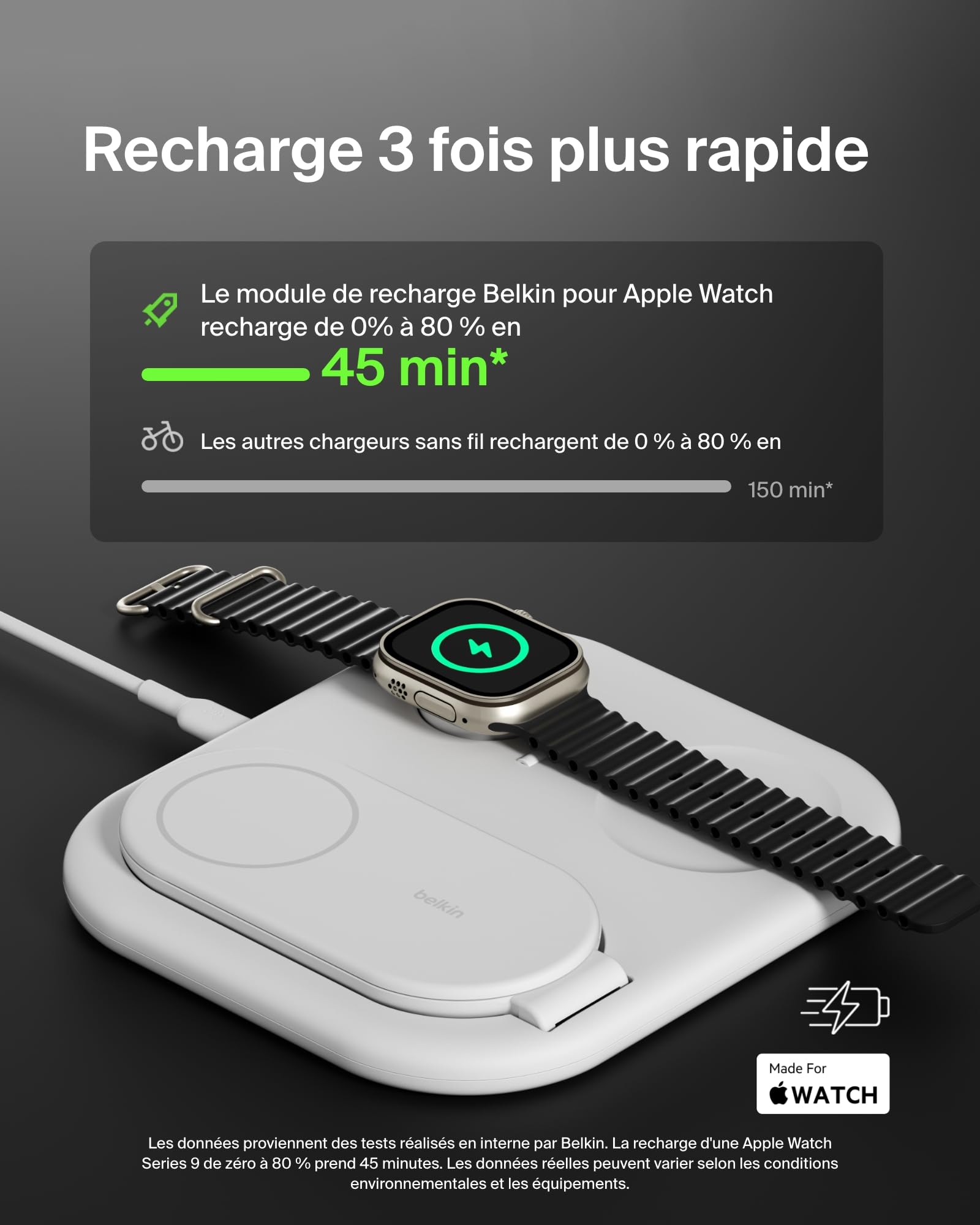 BELKIN BOOSTCHARGE Qi2 15w Magnetic 3in1 Stand White