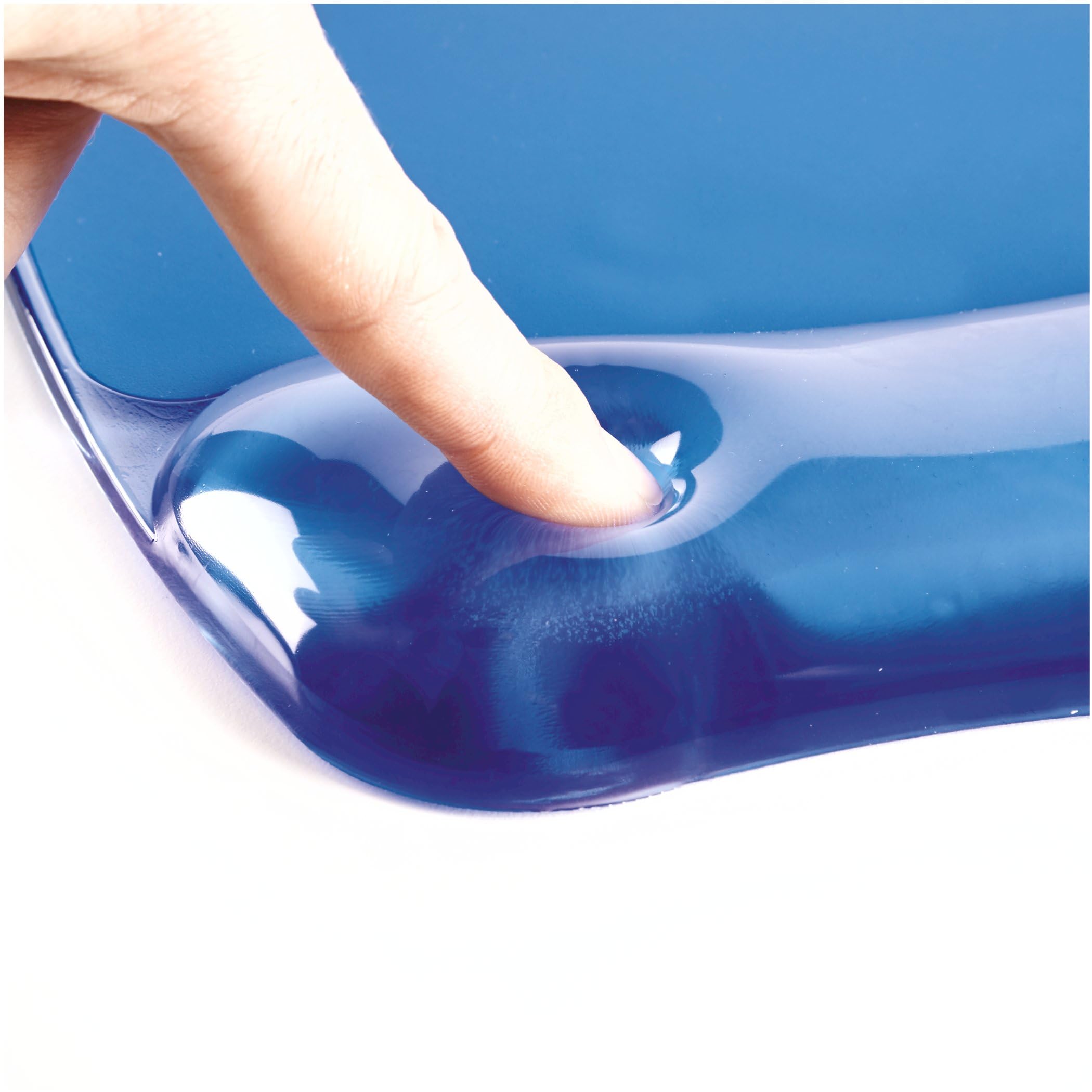 FELLOWES Tapis de souris - Repose-poignet Gel Crystal™ Bleu
