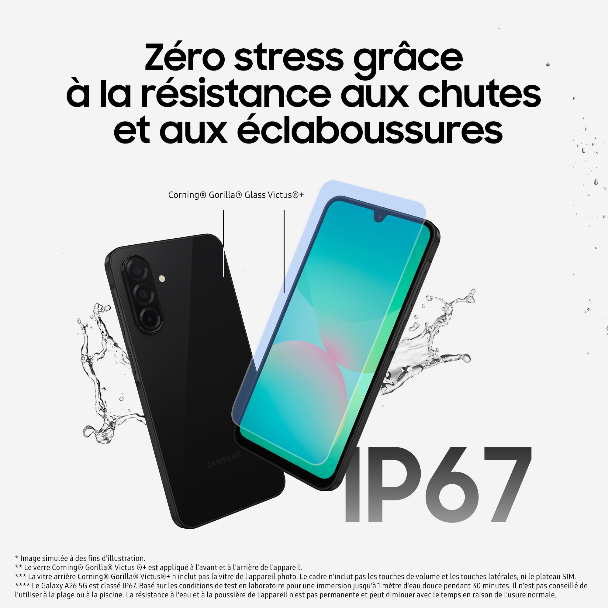 Samsung A266 Galaxy A26 (Double Sim - 6.7'' - 128 Go, 6 Go RAM) Blanc