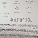 WACOM Écran interactif Cintiq Pro 24 - Écran UHD 24" + Stylet Pro Pen 2- Noir