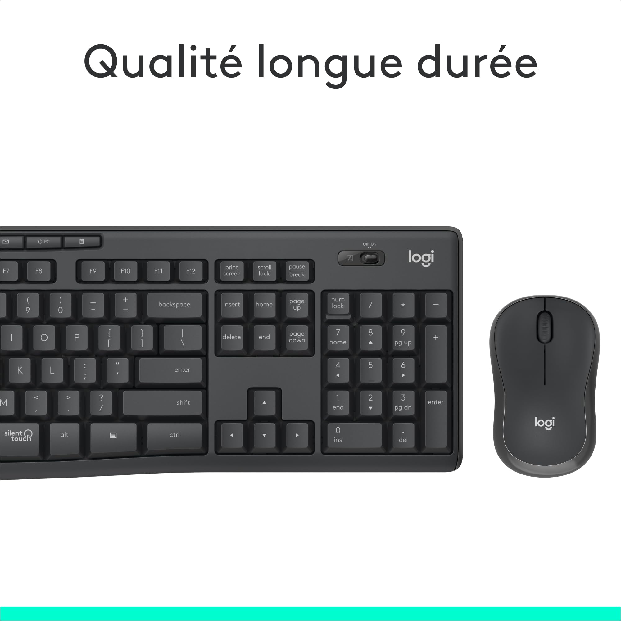 LOGITECH MK295 Silent Wireless Combo - GRAPHITE - FRA - CENTRAL