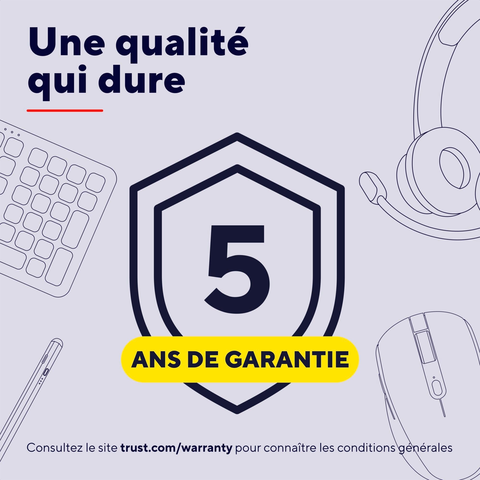 TRUST Casque-micro AYDA MAX ENC pour ordinateur USB