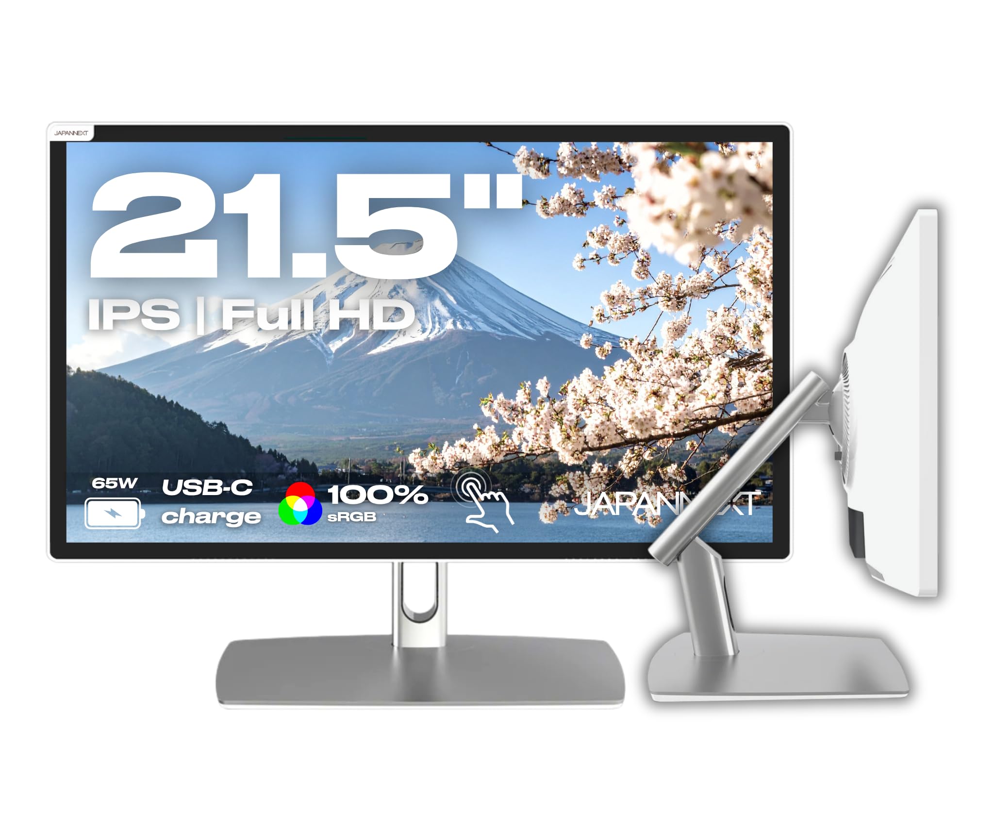 JAPANNEXT JNIPS2152FHDRC65WFLDT Ecran LED 21,5 FHD (1920x1080) 75Hz  IPS  250 c