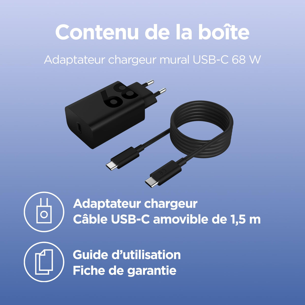Lenovo 68W USB-C Wall Charger FR