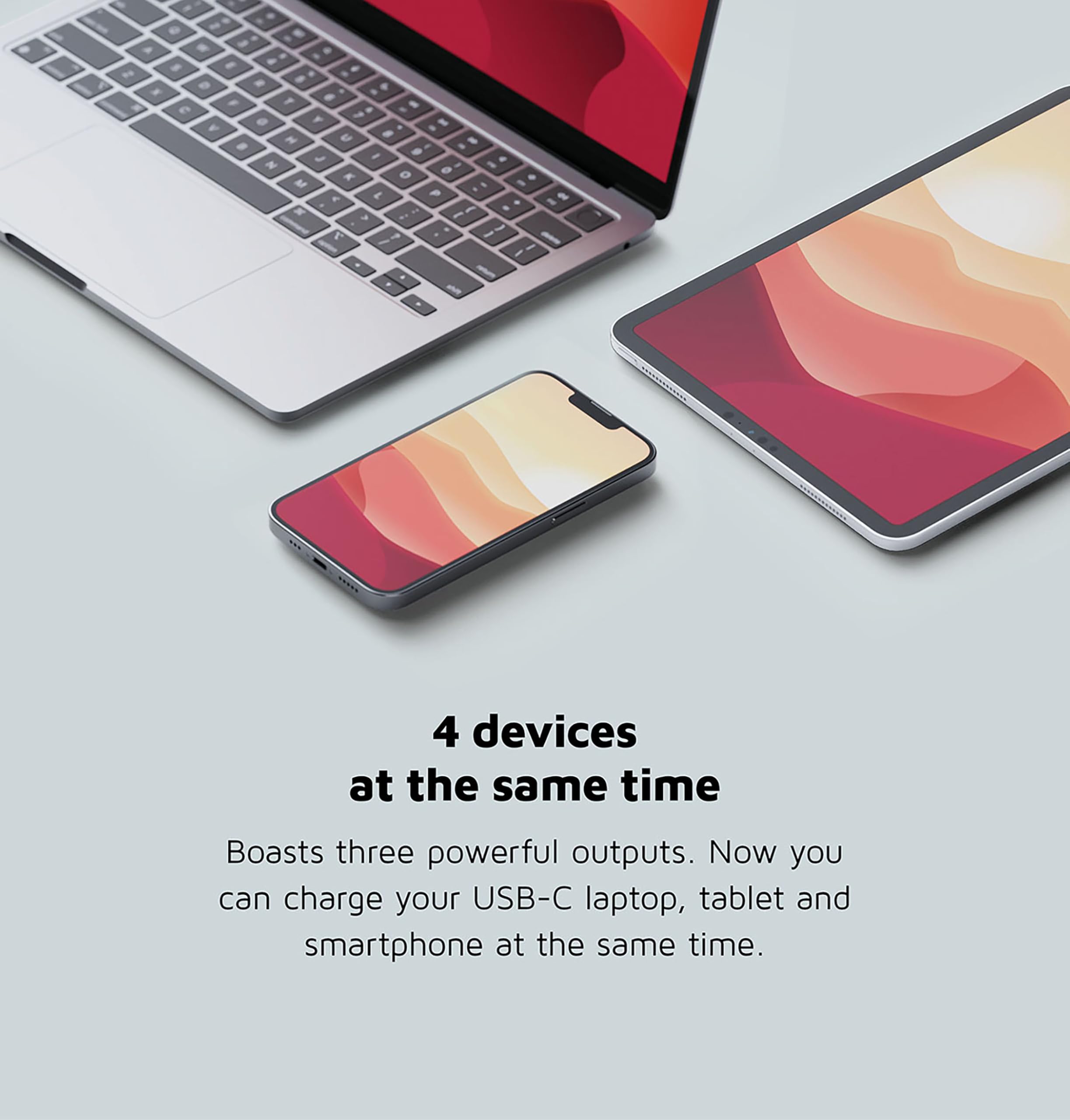 XTORM Chargeur mural écologique XEC100 100 W 3 ports USB-A USB-C PD certifié GRS