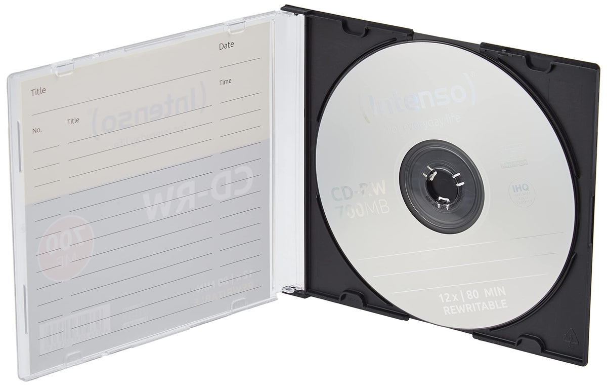INTENSO CD-RW 700 MB, slim case de 10 pièces