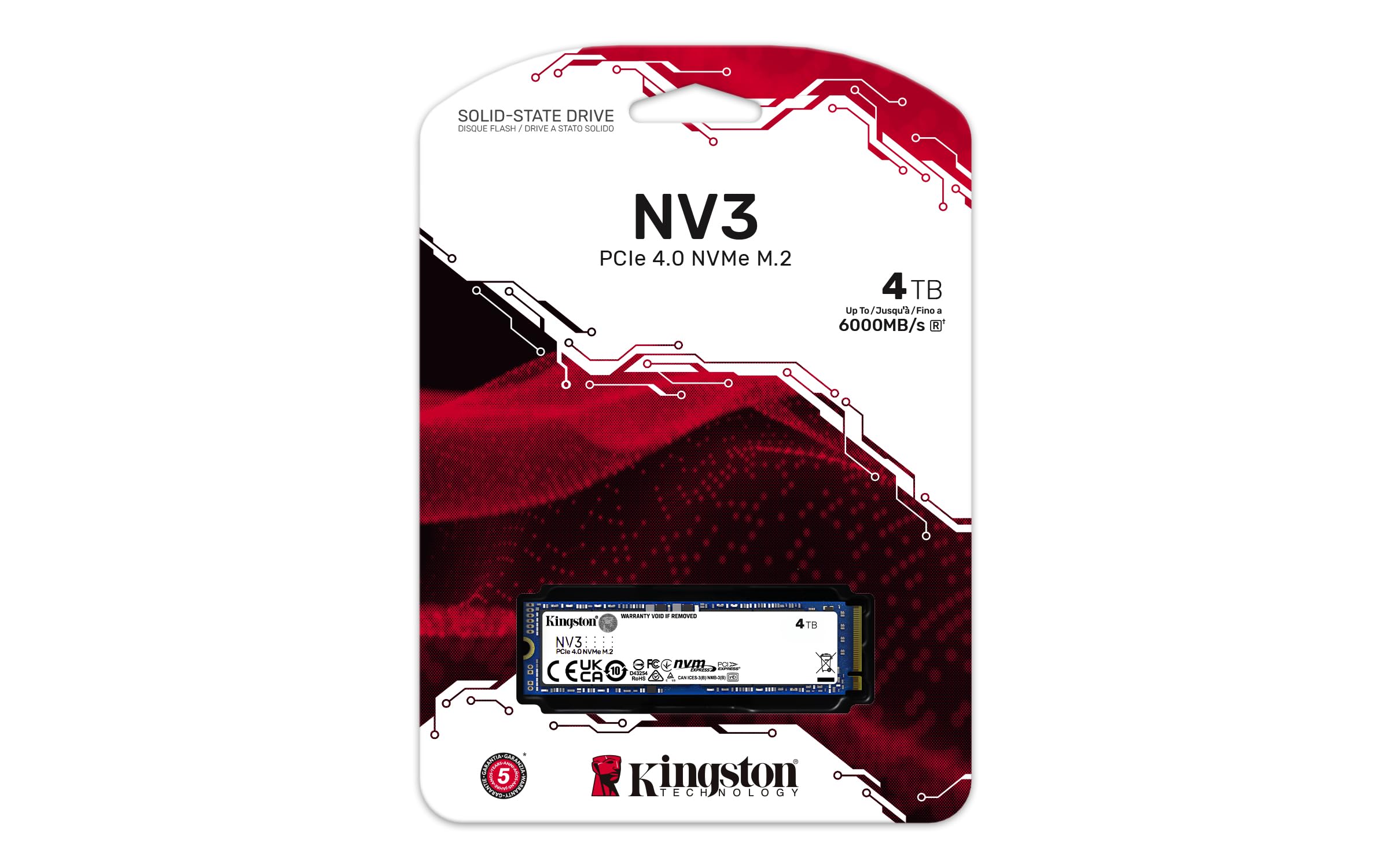 KINGSTON 4To NV3 M.2 2280 NVMe SSD