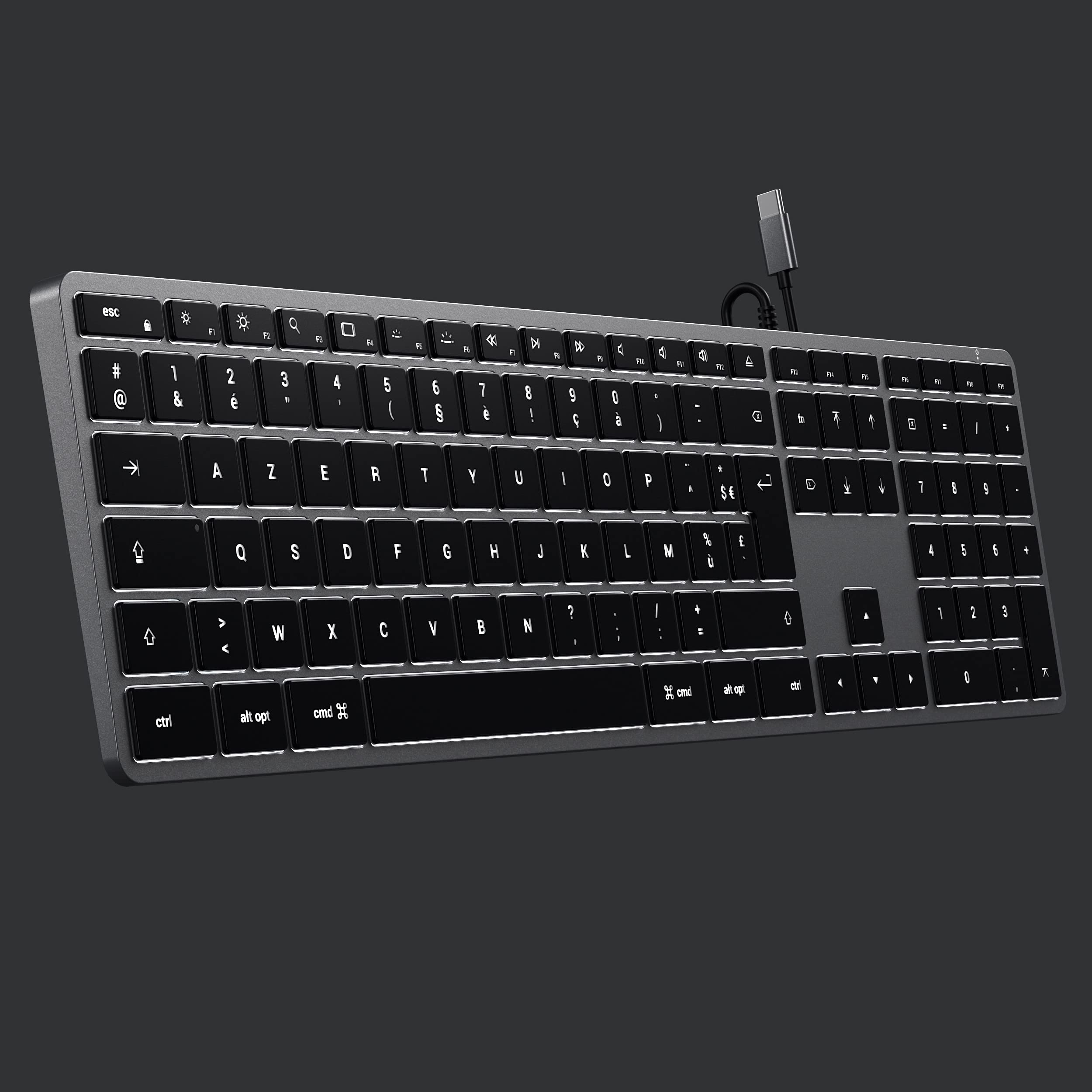 SATECHI Wired Keyboard Alu AZERTY USB-C