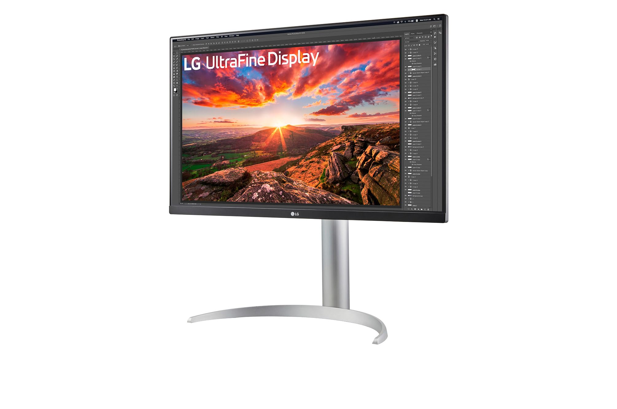 LG 27UP850K-W.AEU Écran LED - 27p - 3840 x 2160 4K UHD - IPS - 400 cd/m² - 1200:1 - DisplayHDR 400- 5ms - 2xHDMI, DP hauts parleurs