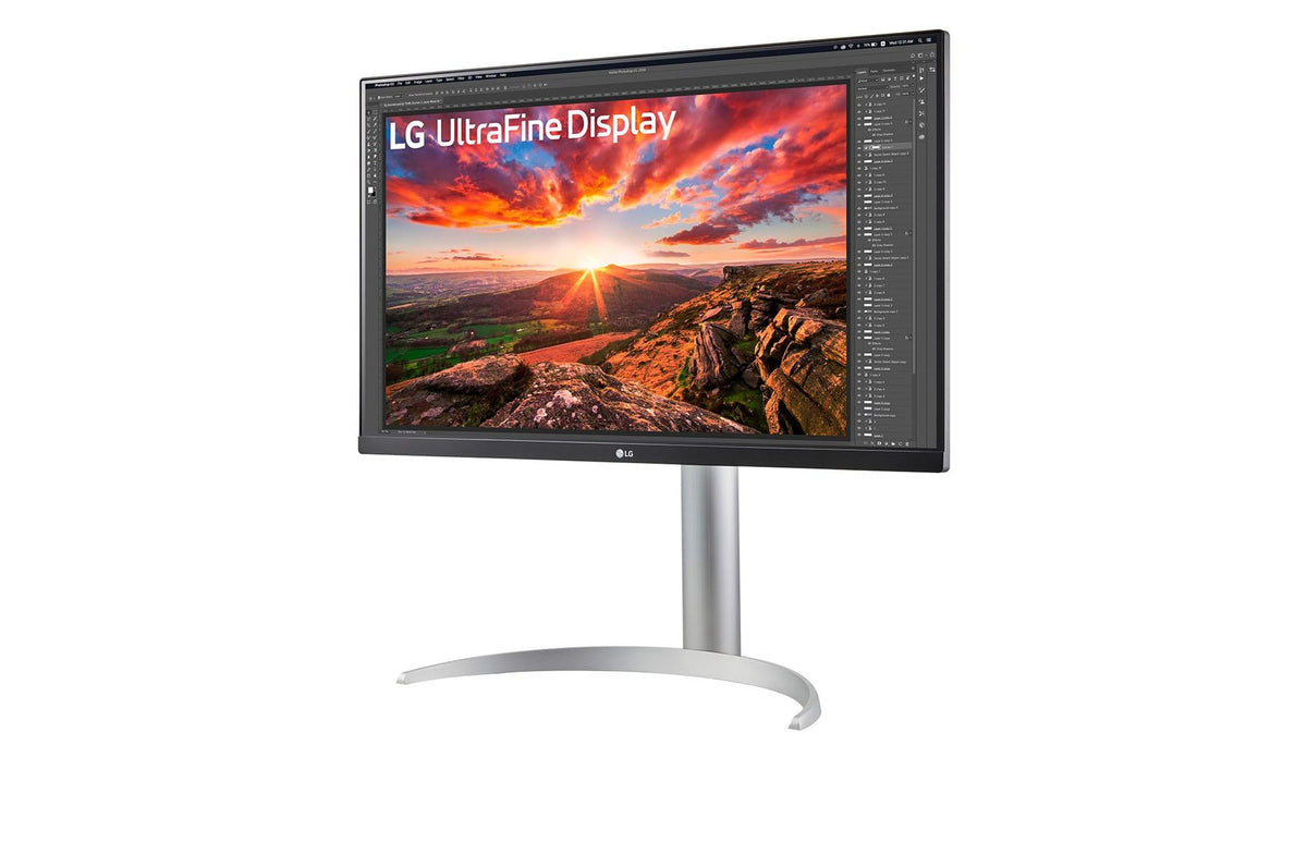 LG  - Ecran LED - 27p - 3840x2160 4K UHD IPS - 5 ms - Inclinable - Hauteur réglable - Pivotant - Garantie 3 ans