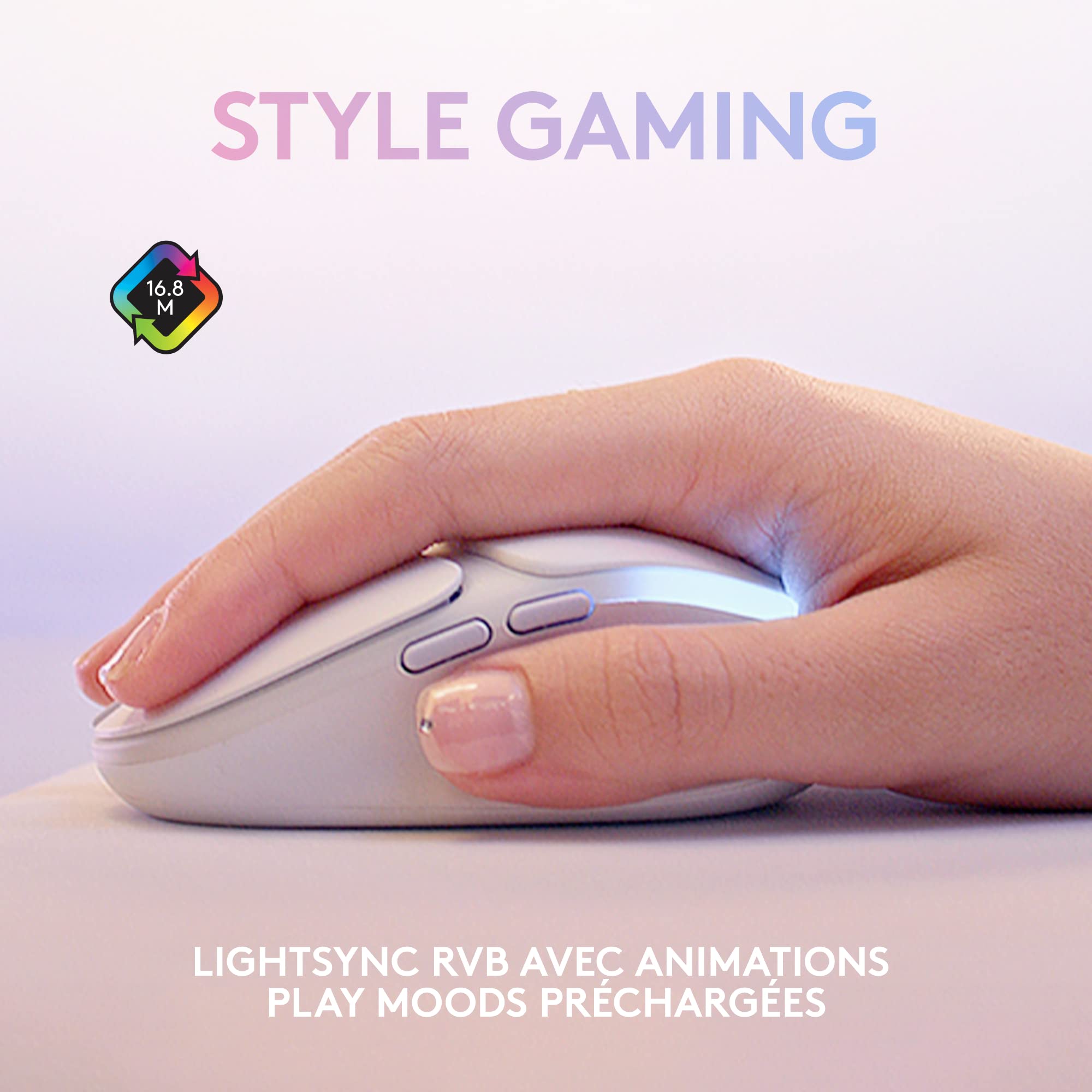 LOGITECH G G705 Mouse small hands 6 buttons wireless Bluetooth USB LIGHTSPEED receiver