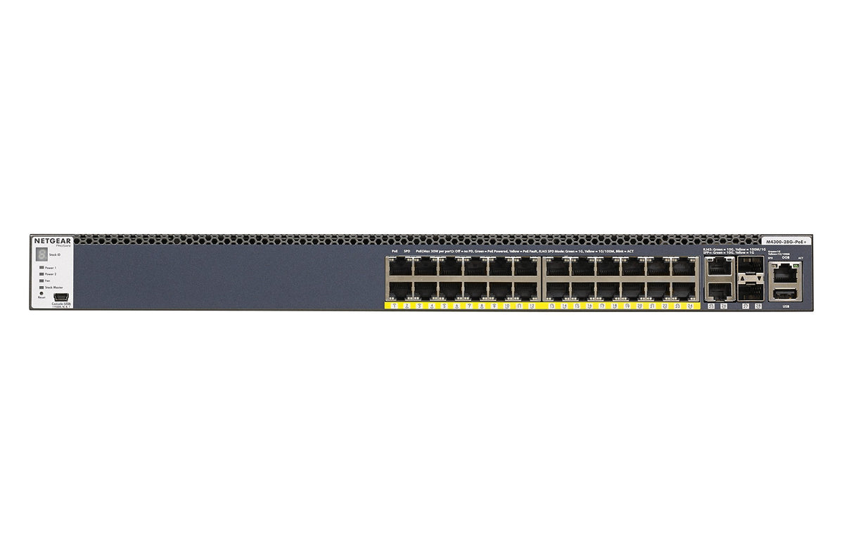 NETGEAR M4300 28G PoE+ SW. Niv3 24P GIGABIT AP1000W