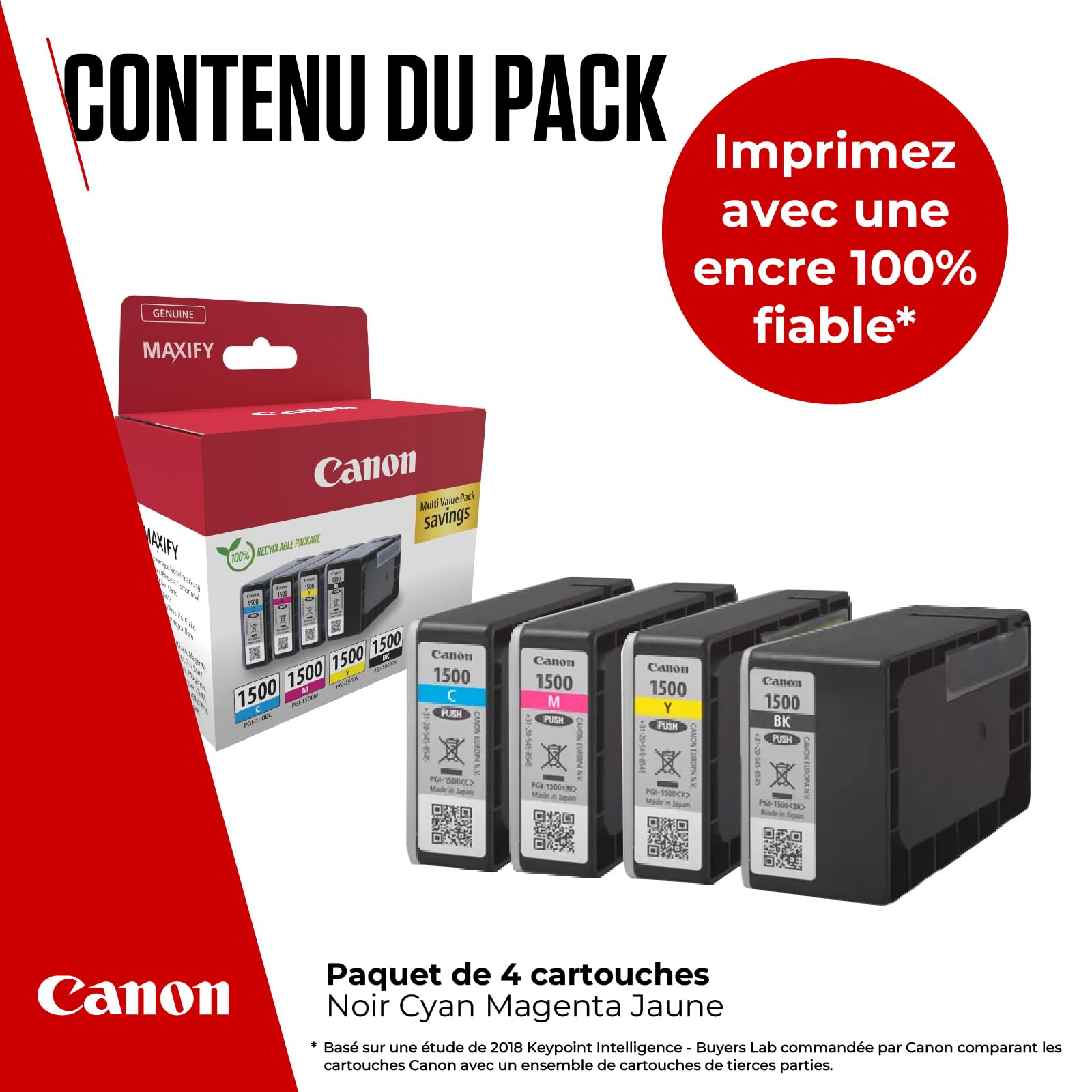 CANON PGI-1500 Ink Cartridge BK/C/M/Y MULTI