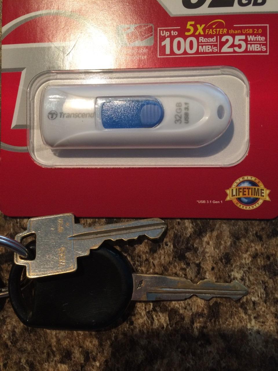 TRANSCEND 32Go Clé USB USB 3.1 Gen 1 Sans Capuchon - Blanc