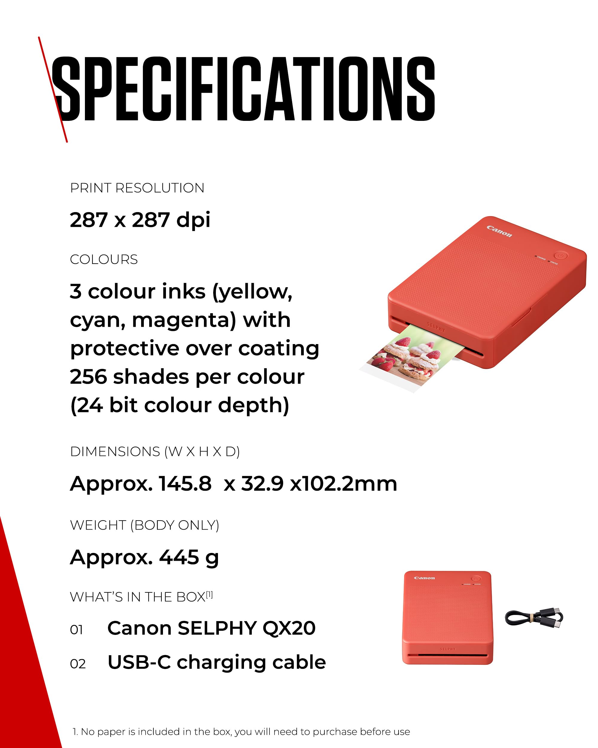 SELPHY QX20 RED