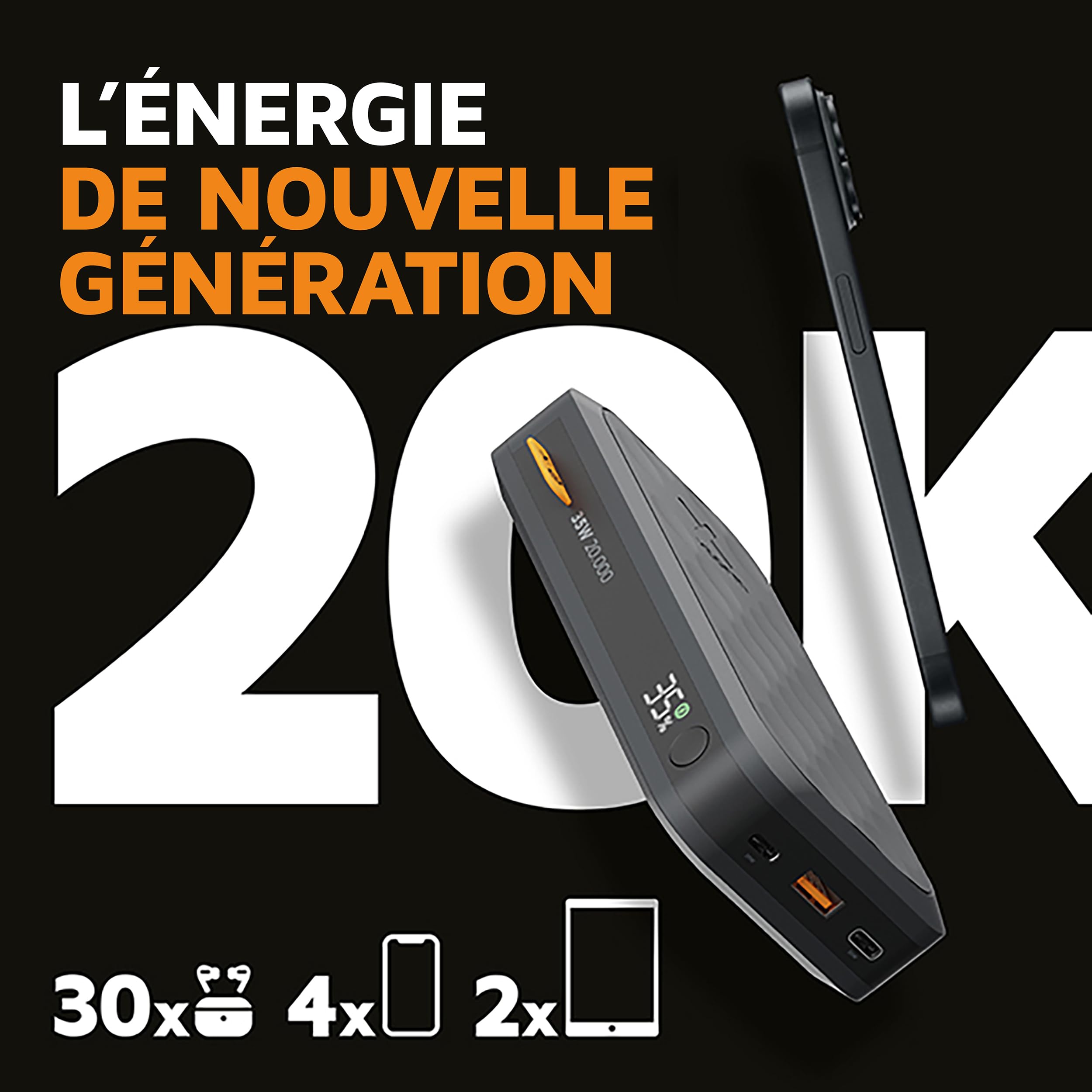 XTORM Batterie externe FUEL 35W 20000 mAh - noir