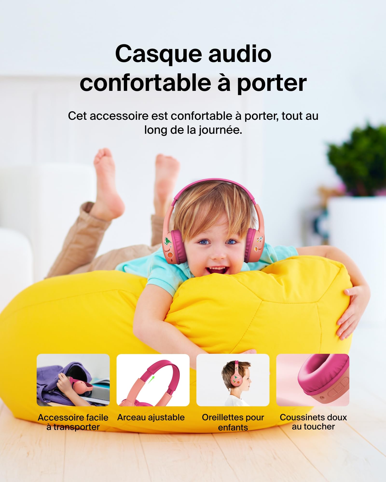 BELKIN Soundform Mini Kids Headphones Pink