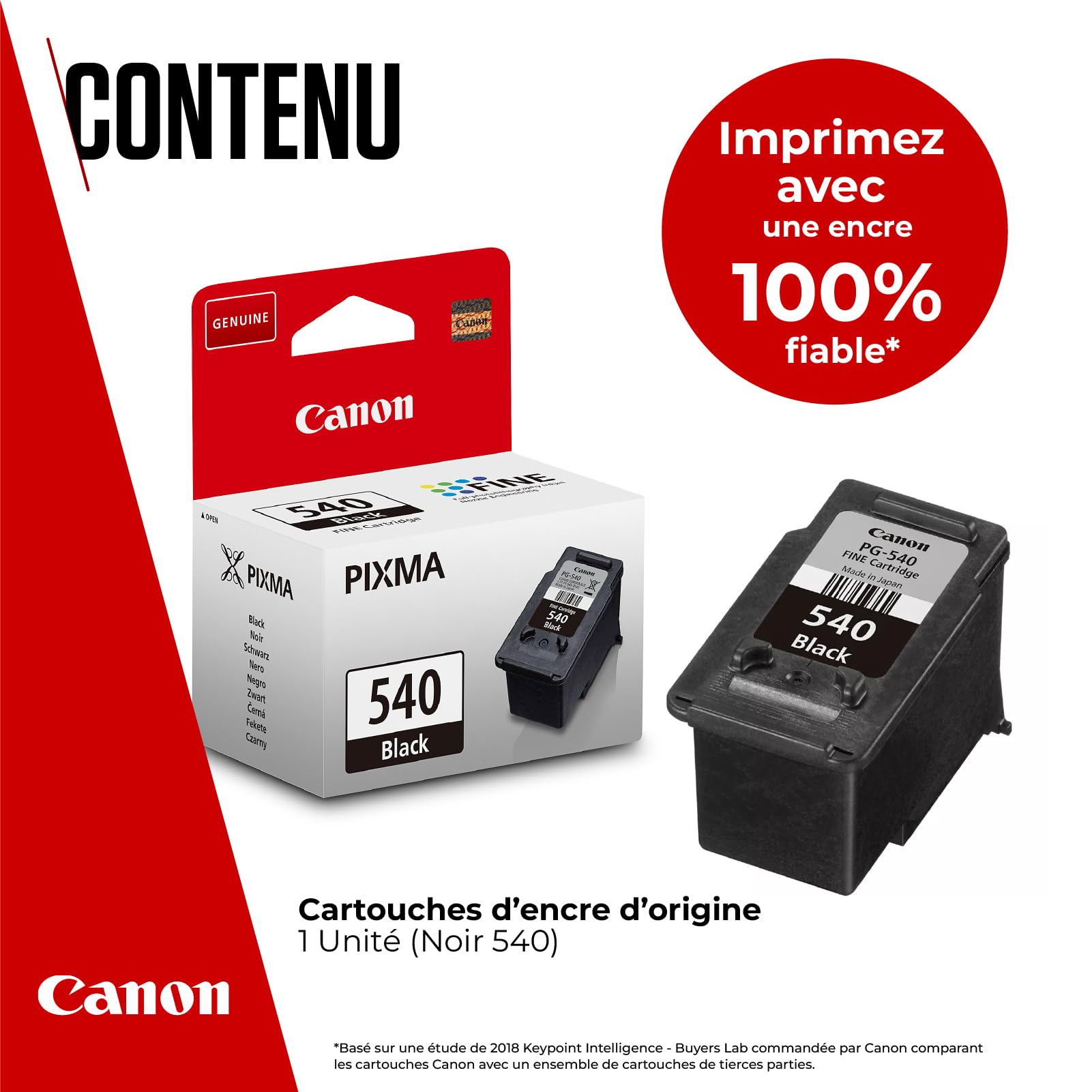 CANON 1LB PG-540 Black Ink Cartridge 180P