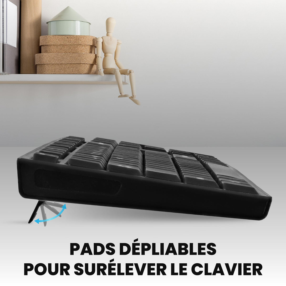 TNB CLASSY Rechargeable wireless keyboard Bluetooth + USB-A 2.4Ghz AZERTY (FR)