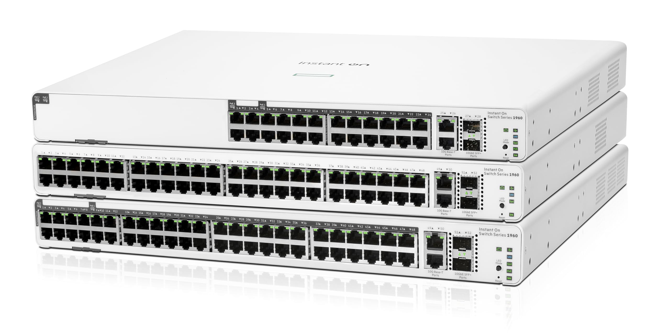 HPE Networking Instant On 1960 48G 40p Class4 8p Class6 PoE 2XGT 2SFP+ 600W Switch Commutateur Géré 48 x 10/100/1000