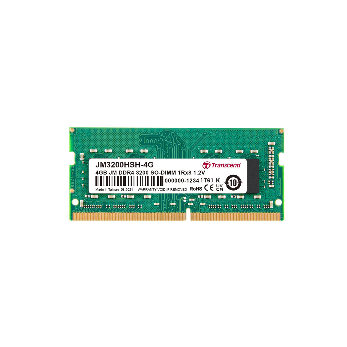 TRANSCEND 4Go JM DDR4 3200MHz SO-DIMM 1Rx8 512Mx8 CL22 1.2V