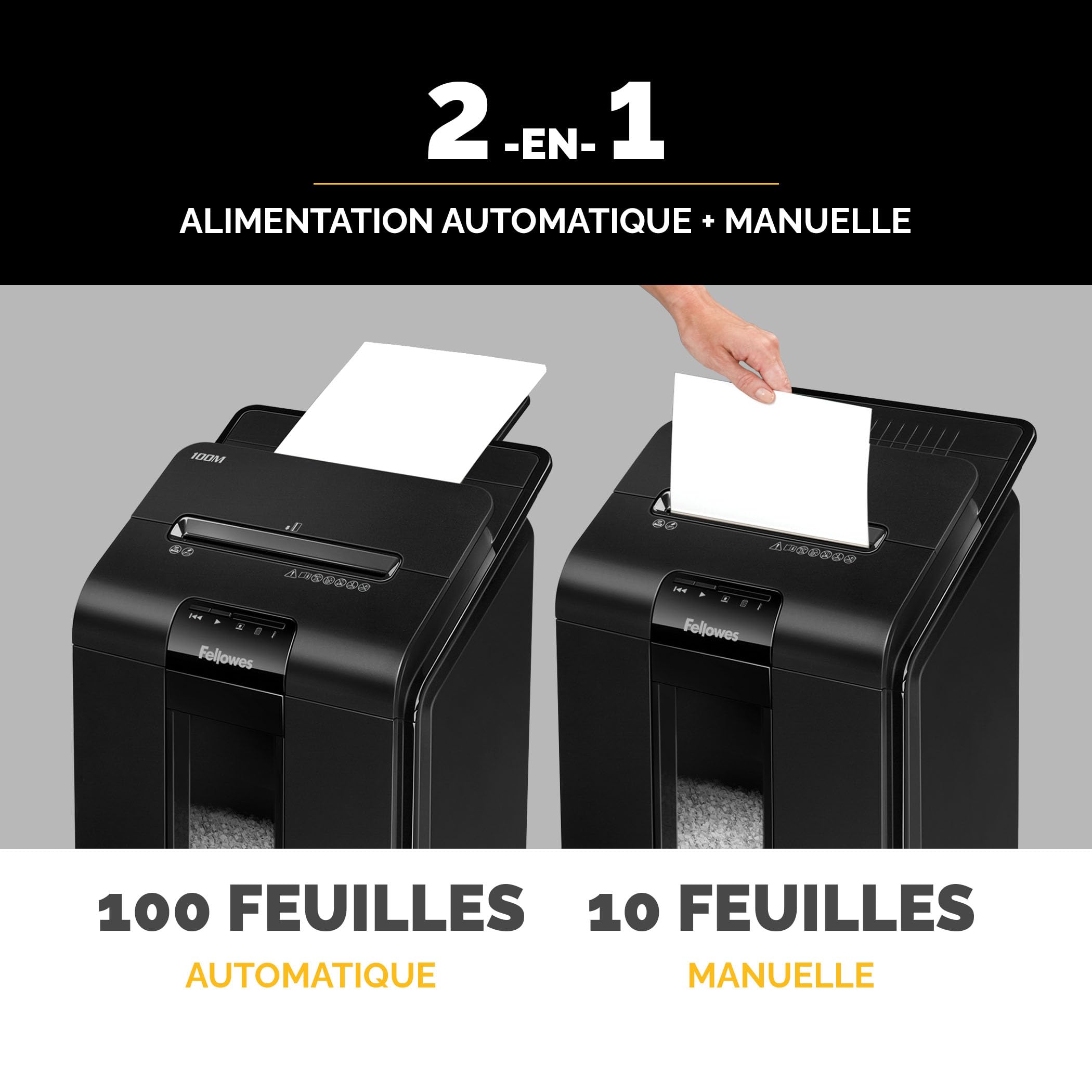FELLOWES Destructeur automatique Haute confidentialité 100M