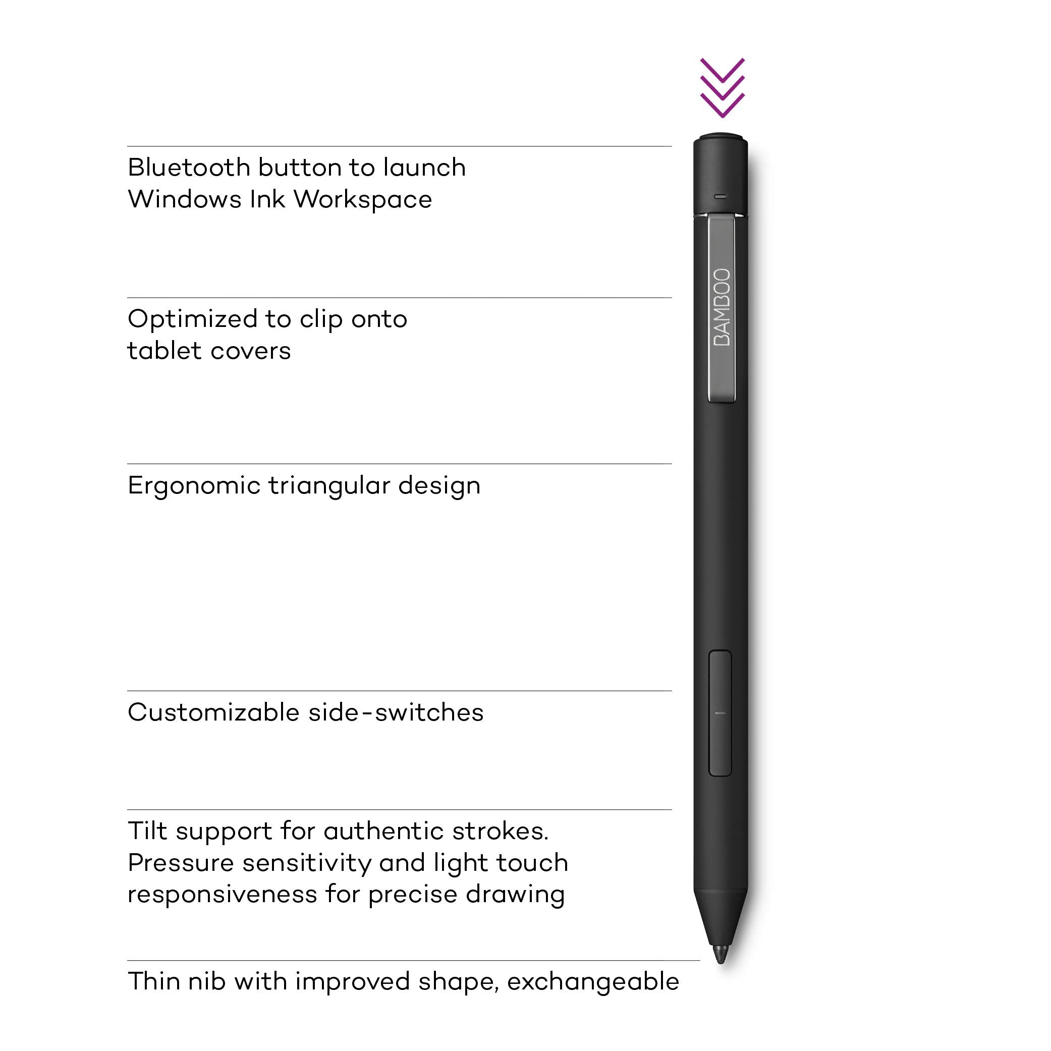 WACOM Stylet intelligent pour notes manuscrite Bamboo Ink Plus sur Windows Ink