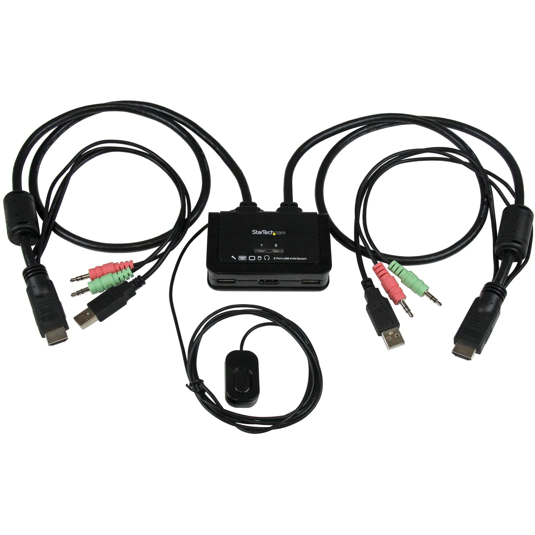 2 Port USB HDMI Cable KVM Switch