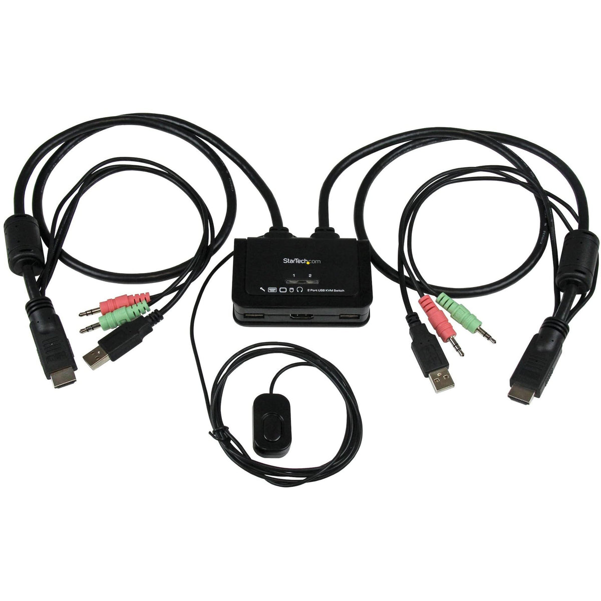 2 Port USB HDMI Cable KVM Switch