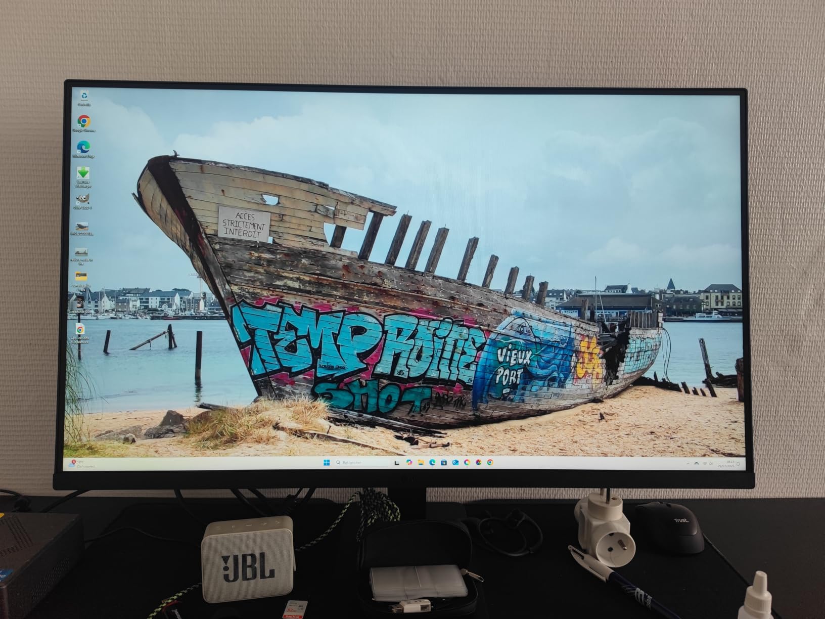 LG - Écran LED - 32p 2560x1440 QHD 100 Hz - IPS - 5 ms - Inclinable -  Garantie 3 ans