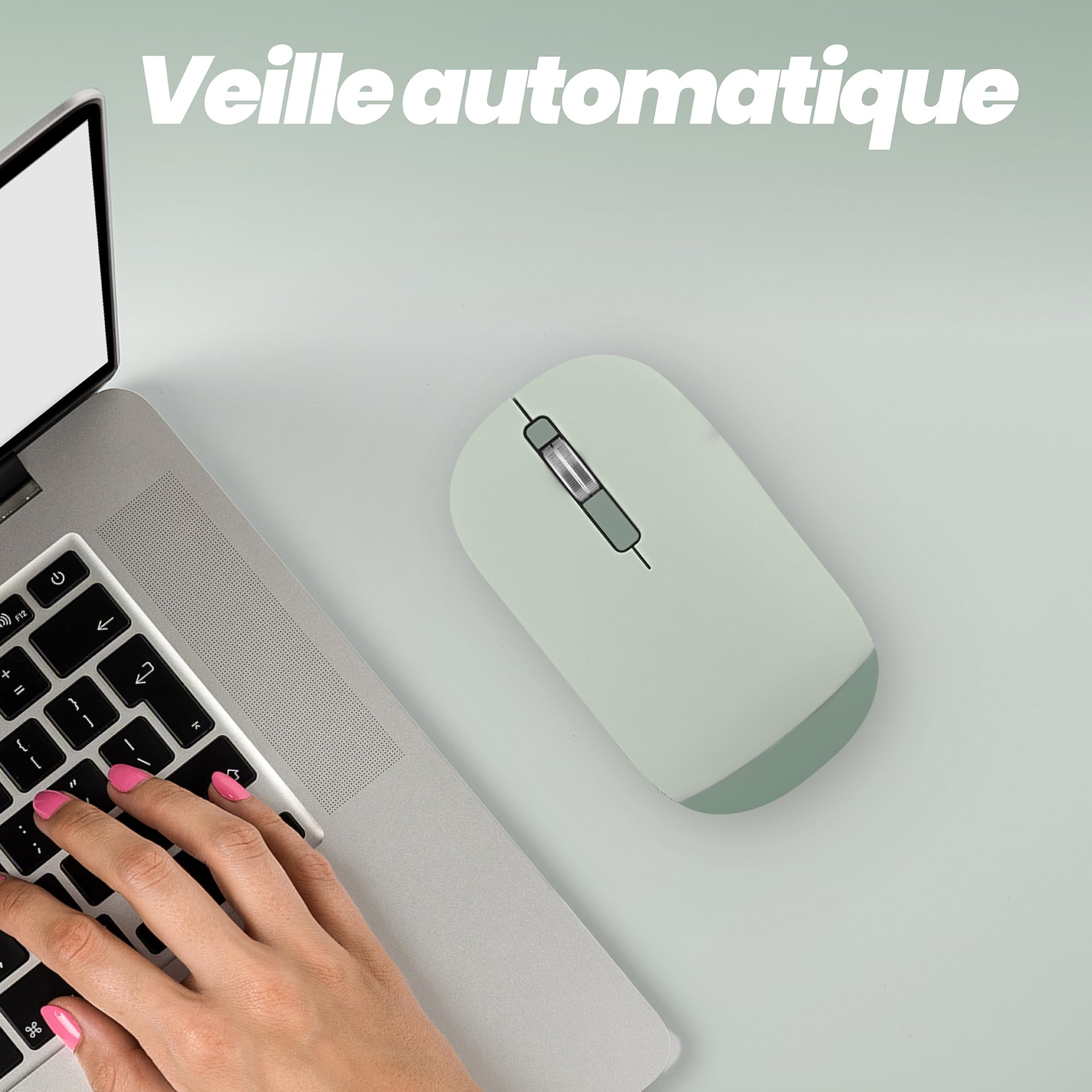 TNB COLOR - Souris sans fil double mode de connexion - vert