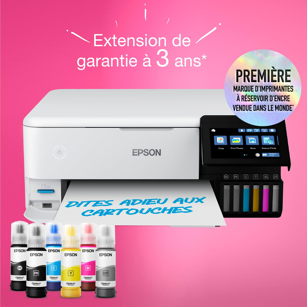 EPSON EcoTank ET-8500 MFP colour ink-jet refillable A4 16ppm print USB LAN USB host Wi-Fi white