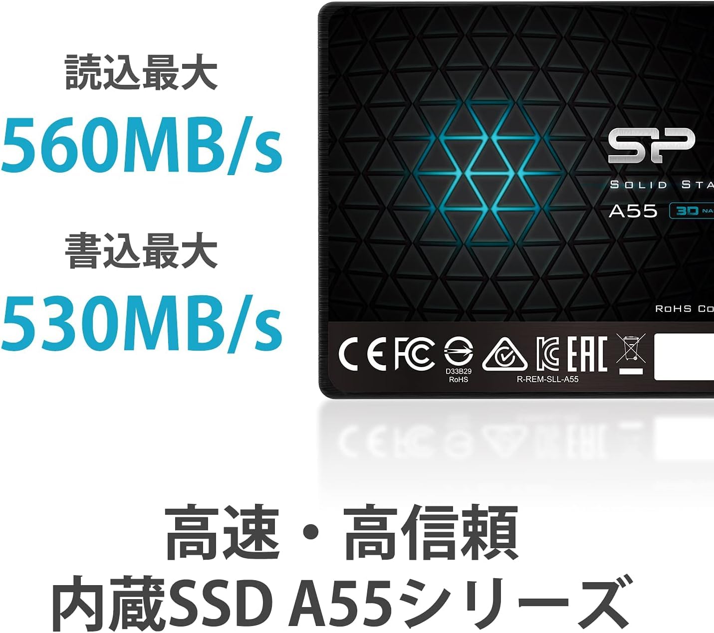 SILICON POWER SSD Ace A55 512Go 2.5p SATA III 6Go/s 560/530 Mo/s