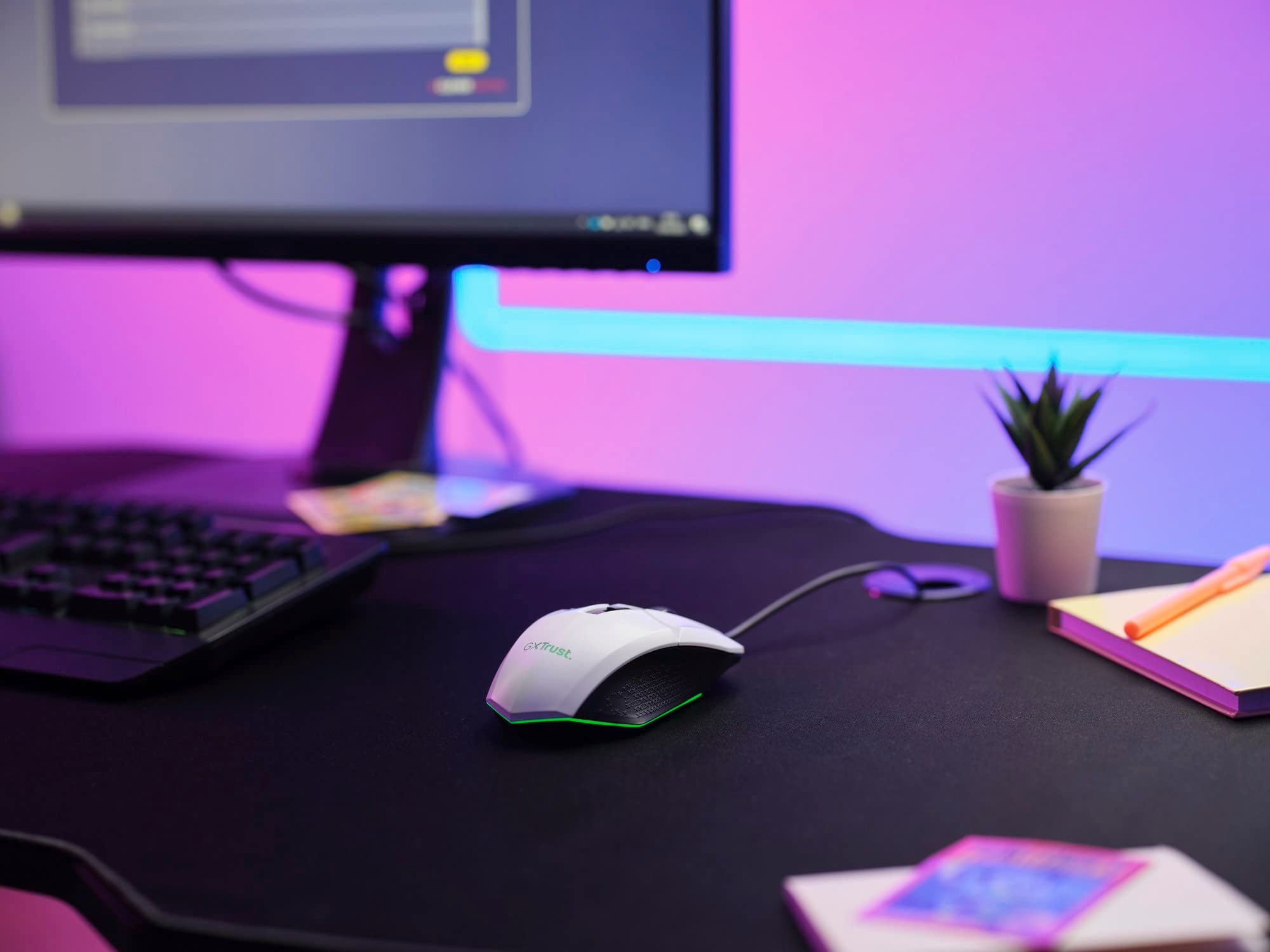 TRUST Souris gaming filaire FELOX rétroéclairée - Blanche