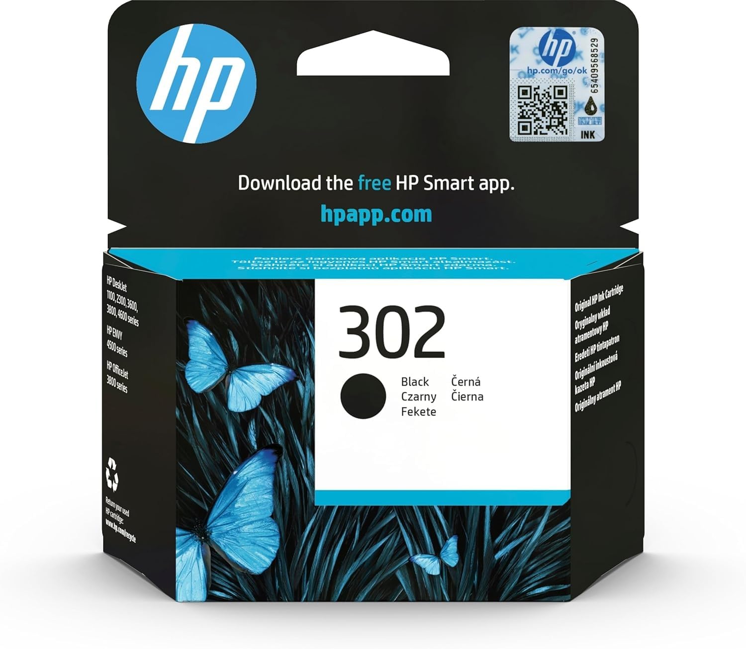 HP 302 original Ink cartridge F6U66AE UUS black