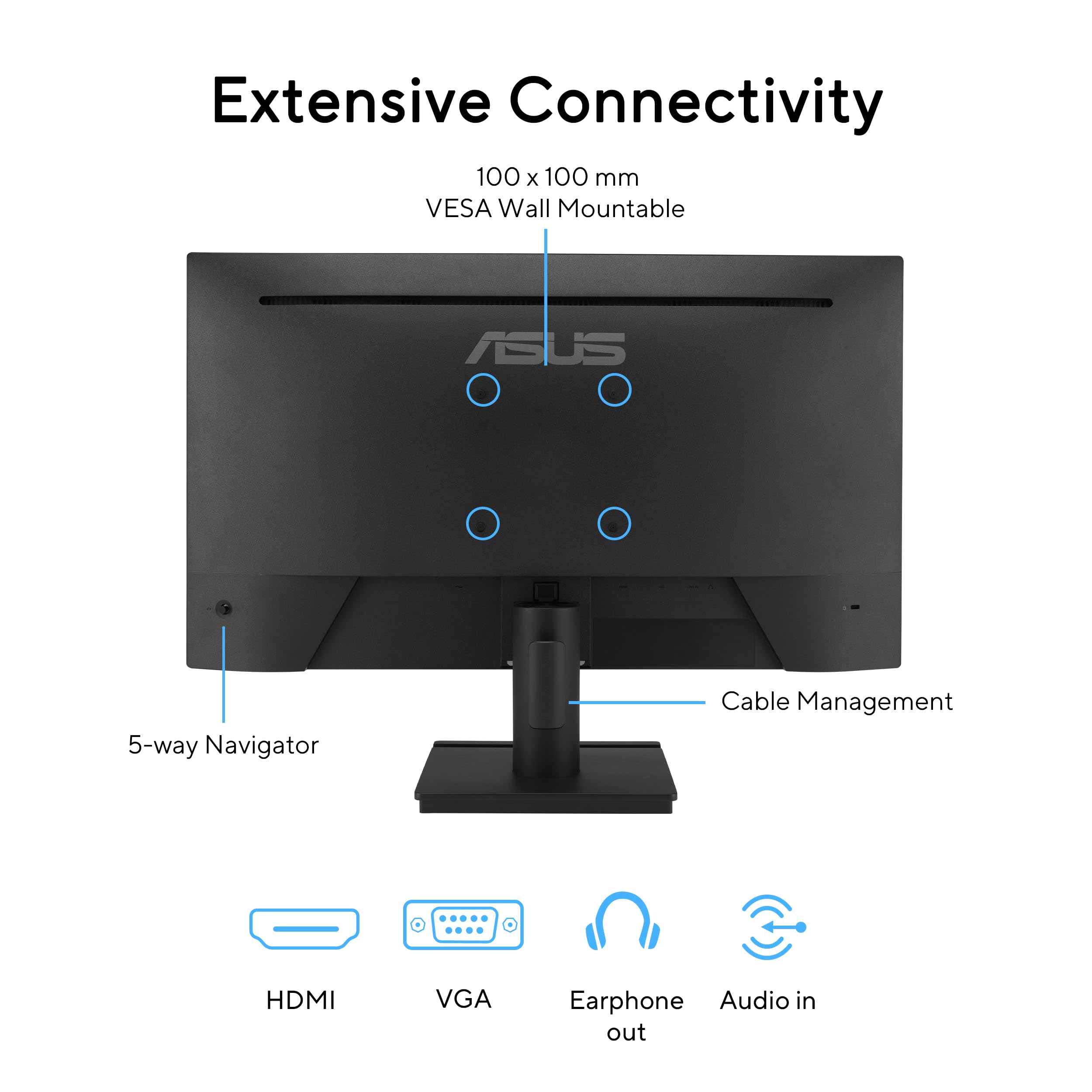 ASUS VA249HG 23.8p IPS WLED FHD 16:9 120Hz 300cd/m2 1ms HDMI D-Sub Black