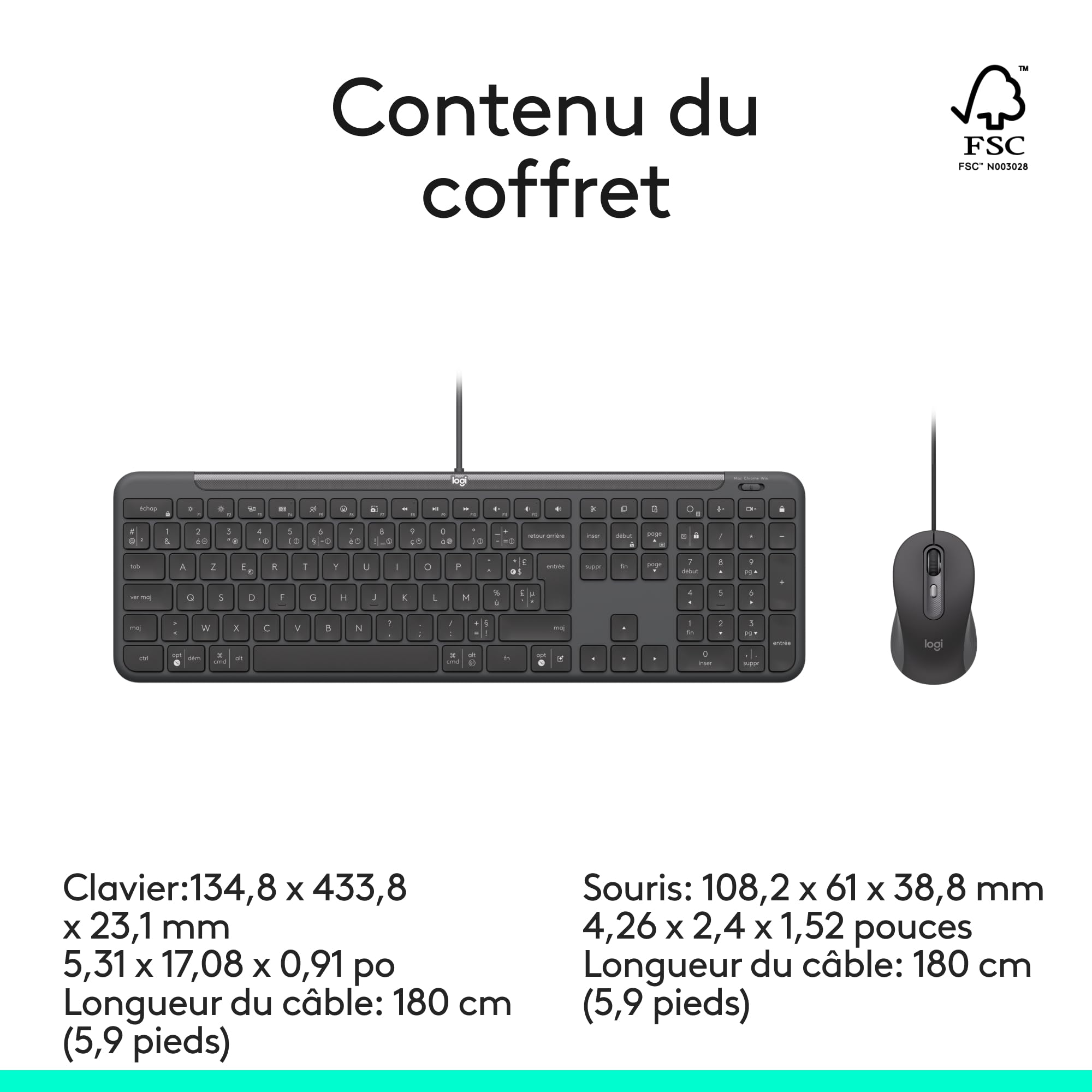 LOGITECH Wired Combo MK620 for Business Graphite (FR)
