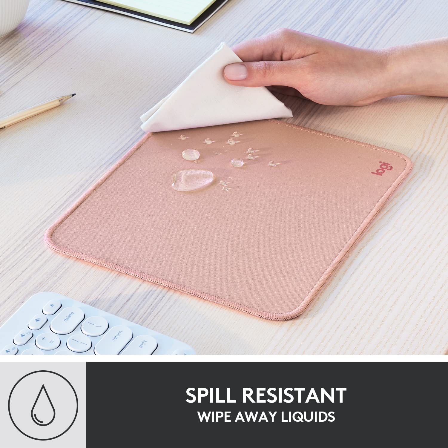 LOGITECH Desk Mat Studio Series Mouse pad dark rose