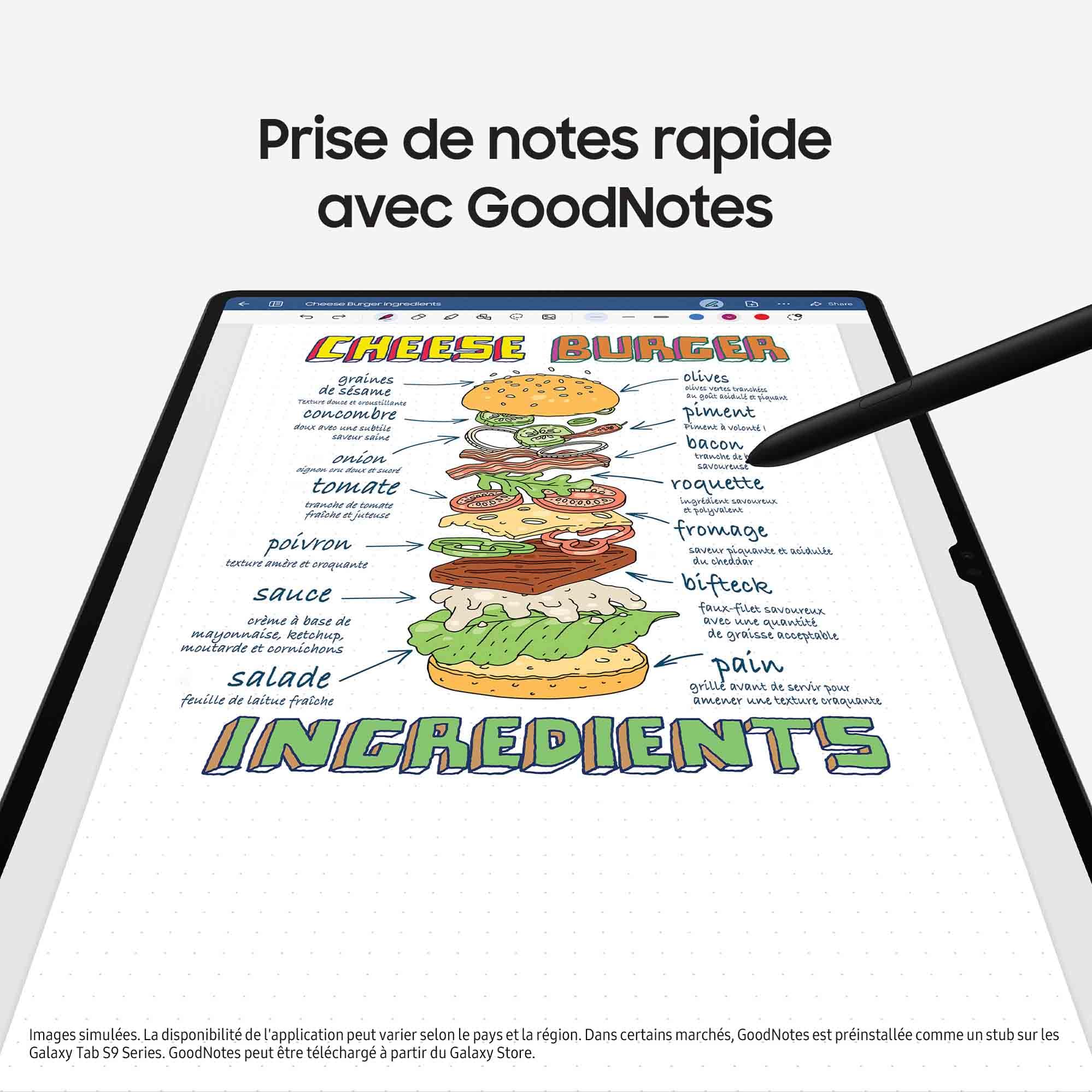 Tablette Samsung Galaxy Tab S9 12 GB RAM 256 GB 11" Gris