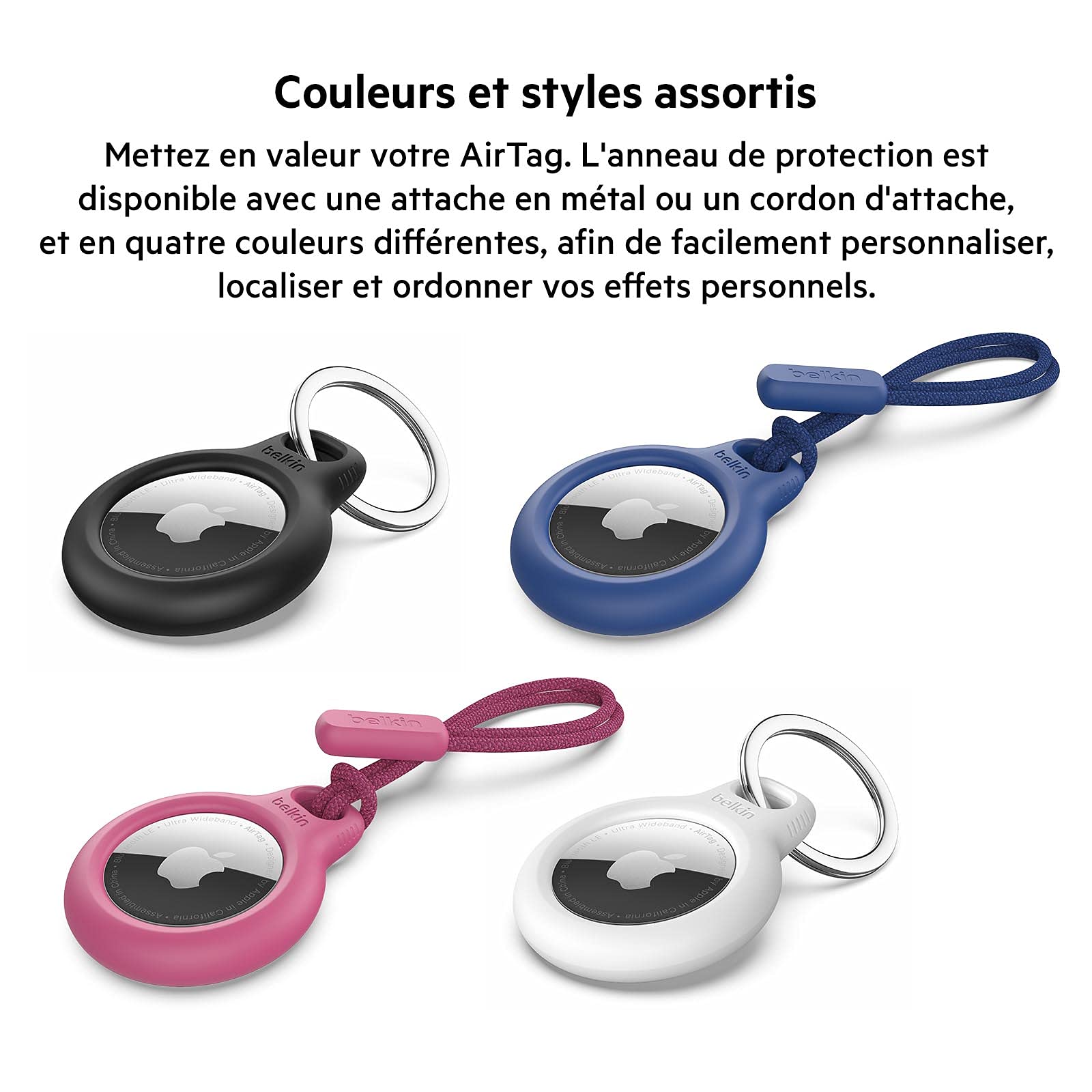 Belkin Secure holder Keyring 2pc Blue