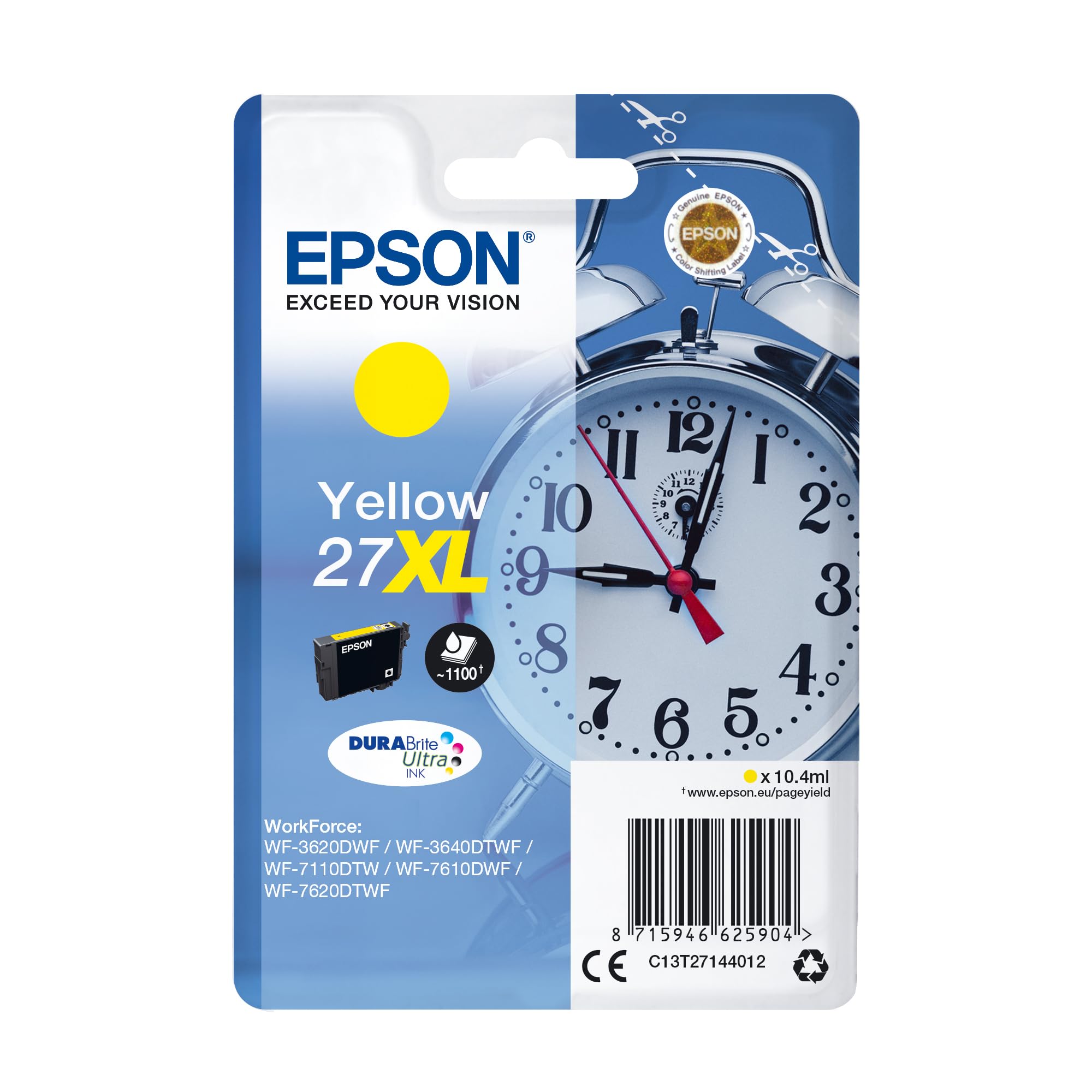 Cartouche EPSON C13T27144012 27XL - Yellow