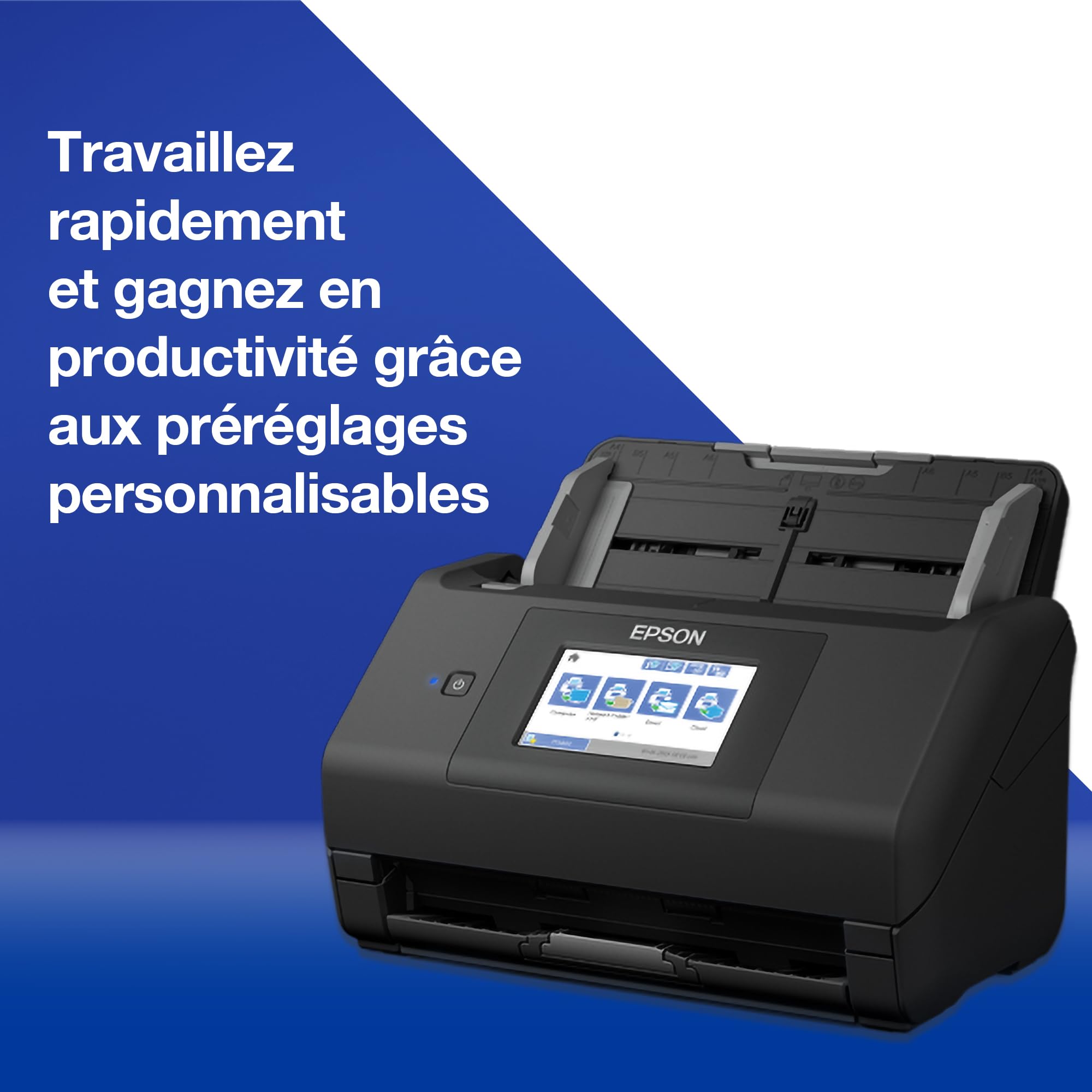 EPSON WorkForce ES-580W Document scanner Contact Image Sensor CIS Duplex 600x600dpi 35ppm ADF 100sheets 4000scans/d USB Wi-Fi
