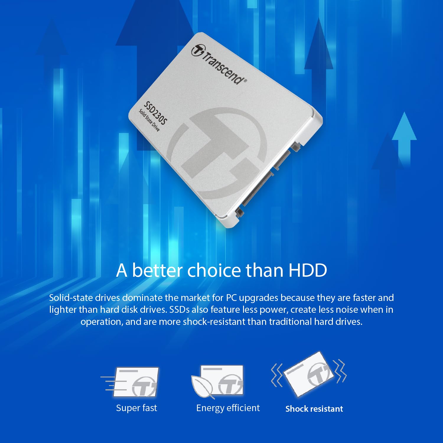 TRANSCEND 512Go SSD interne 2.5p - SATA III 6Gb/s puce 3D TLC