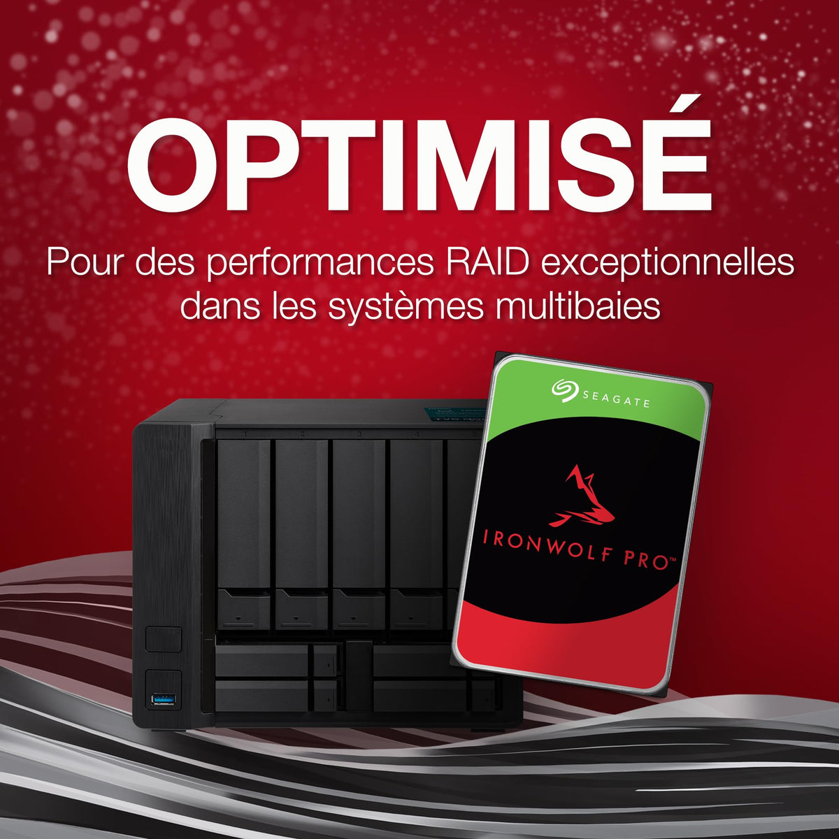 SEAGATE Ironwolf PRO Enterprise 30To 7200 tr/min 6 Gbit/s SATA 256 Mo de cache 8.9 cm 3.5 pouces 24h/24 et 7j/7 pour systèmes NAS